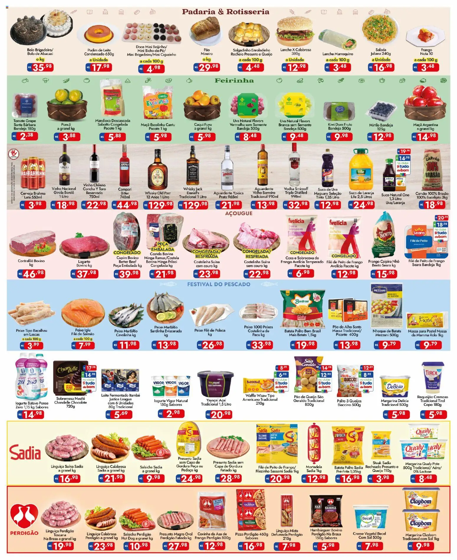 Supermercados Rondon Folheto - válido de 10.04.2026 | Página: 2 | Produtos: Caqui, Leite, Bandeja, Pão de queijo