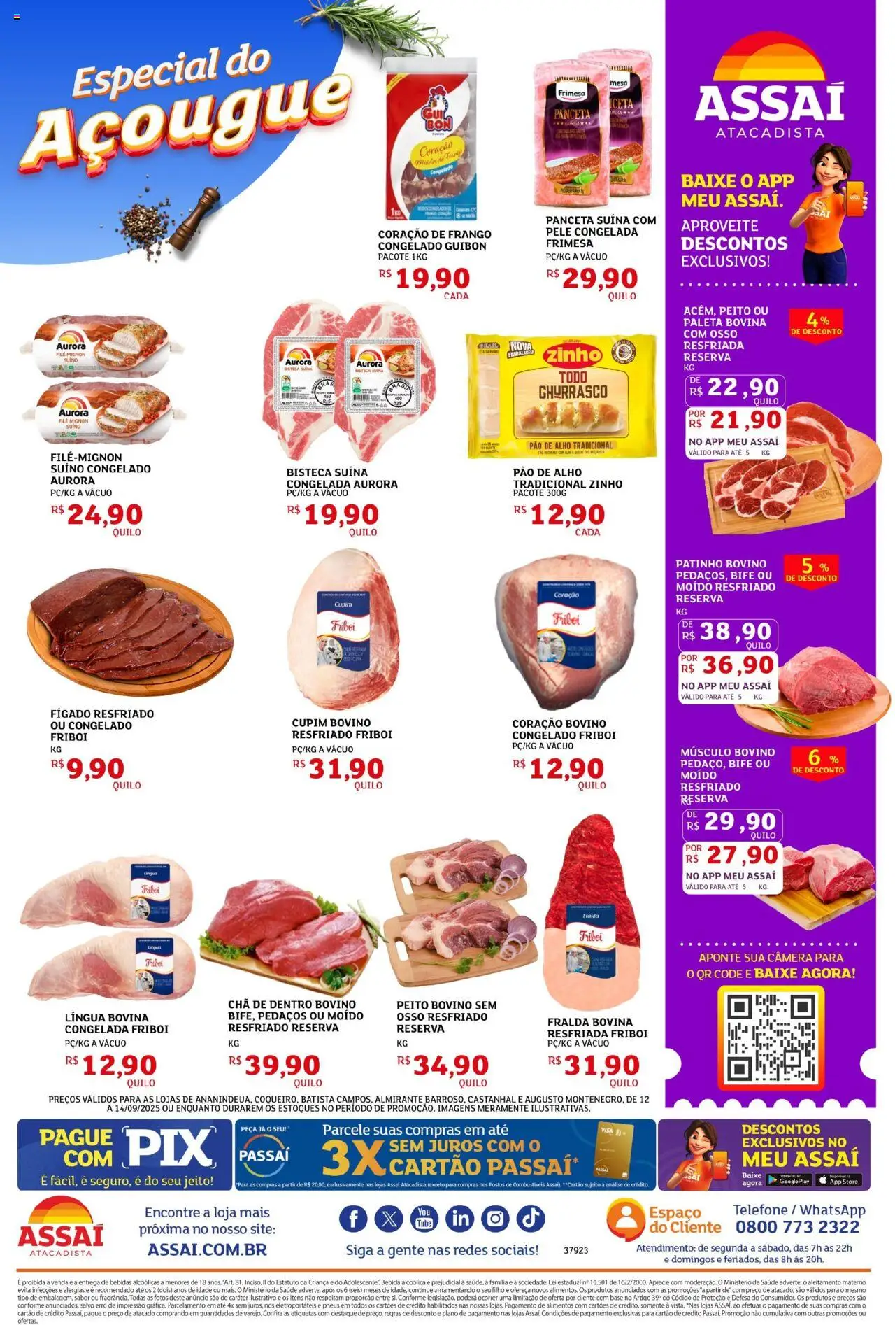 Assaí Atacadista Folheto - válido de 12.09.2025 | Página: 3 | Produtos: Pao de alho, Chá, Bebida, Câmera