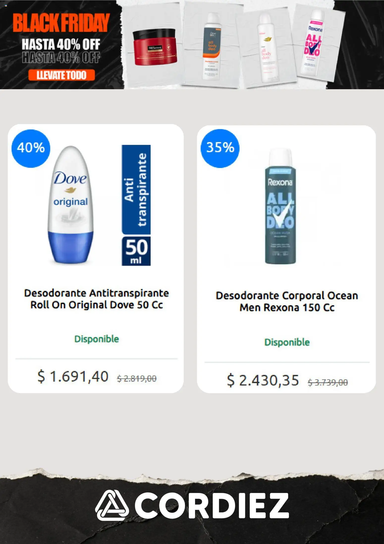 Cordiez Black Friday │ válido desde el 27.11.2025 | Página: 4 | Productos: Body, Desodorante, Antitranspirante