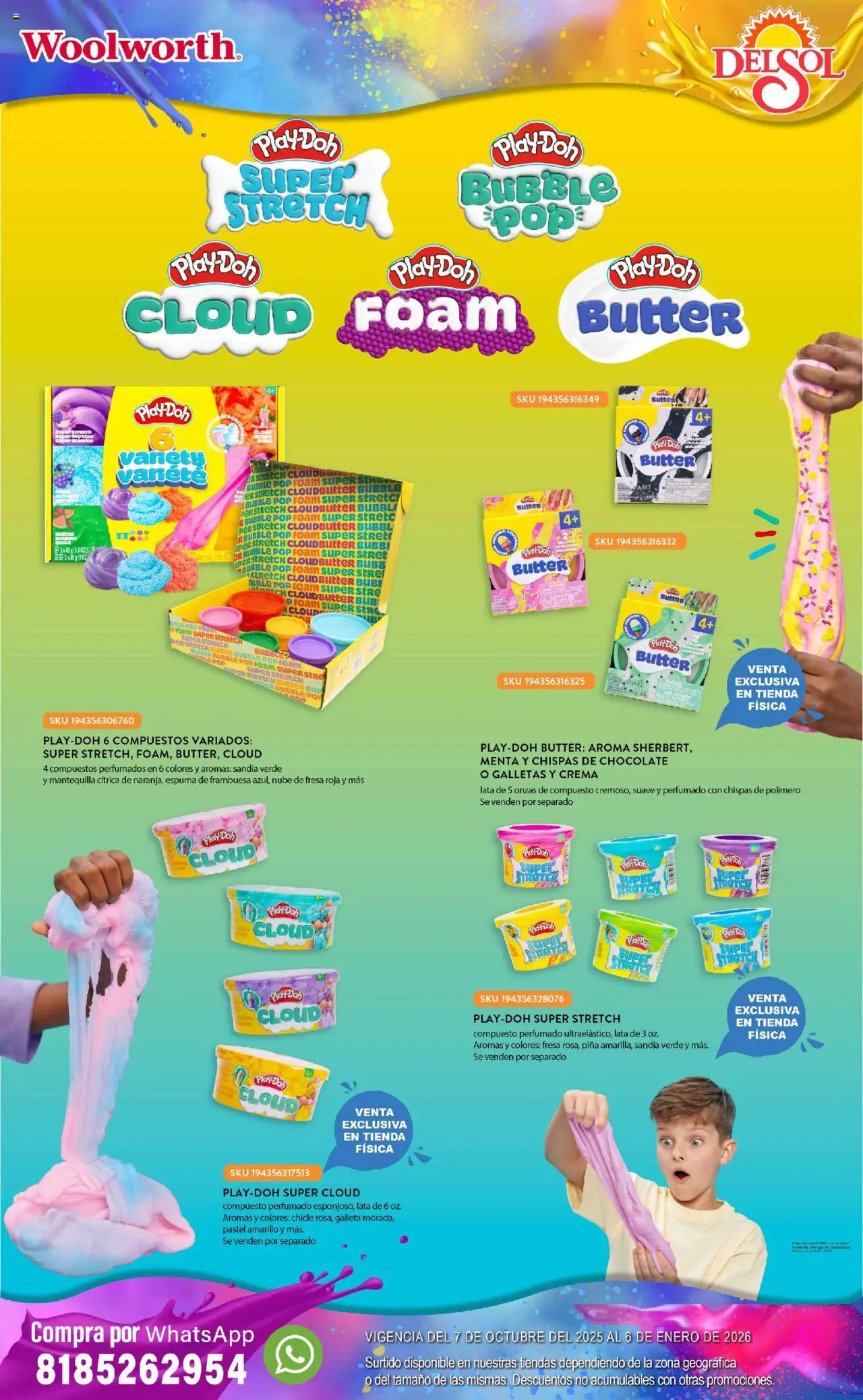 Nuevas ofertas de Del Sol y Woolworth válidas en toda la República Mexicana desde el 07.10.2025. ¡Encuentra las mejores ofertas en Del Sol y Woolworth - Catálogo Castillo Del Juguete! | Página: 110 | Productos: Sandía, Chocolate, Piña, Espuma