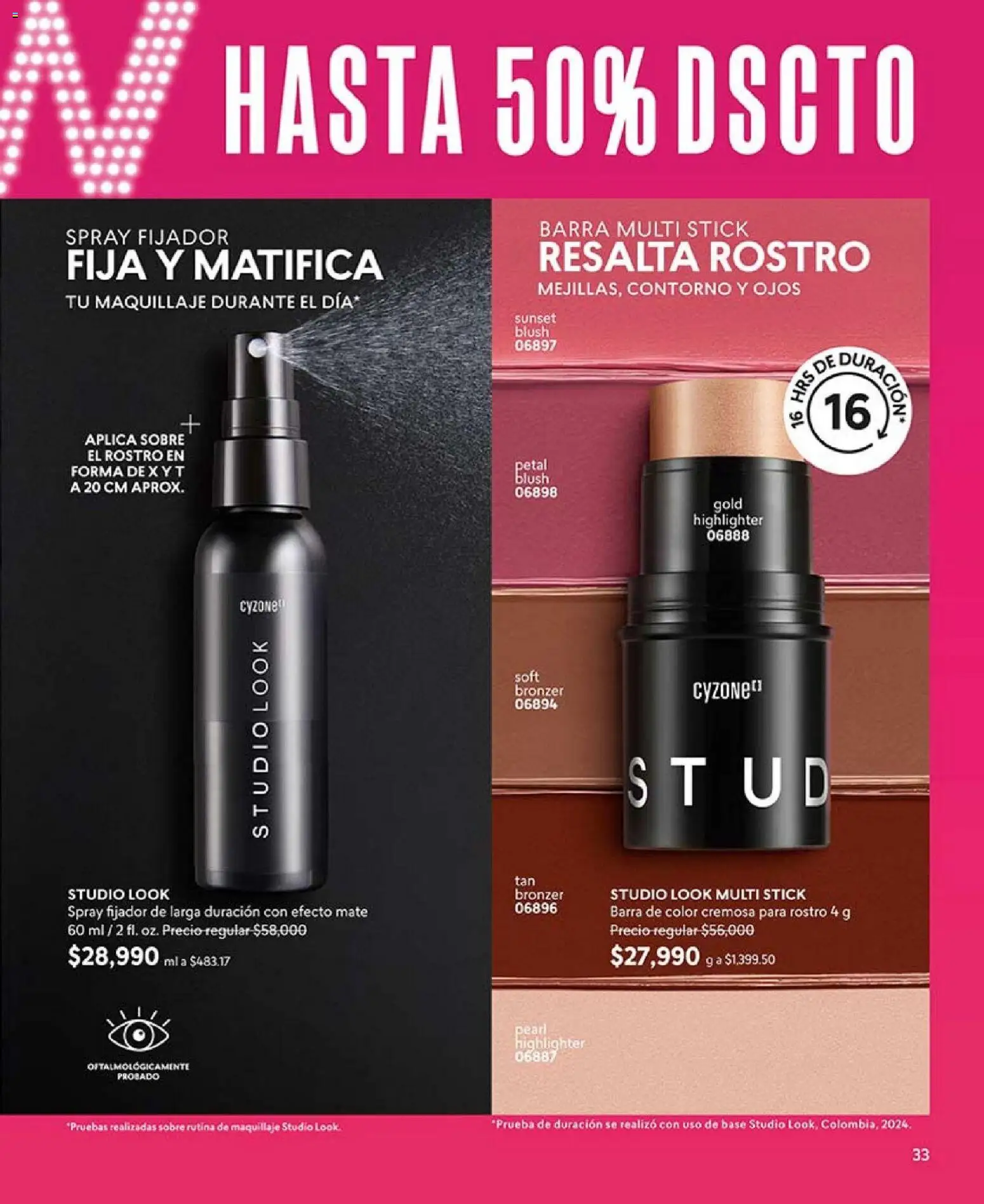 CyZone revista - valida desde el 01.02.2026 | Página: 33 | Productos: Fijador, Sobre, Maquillaje, Contorno