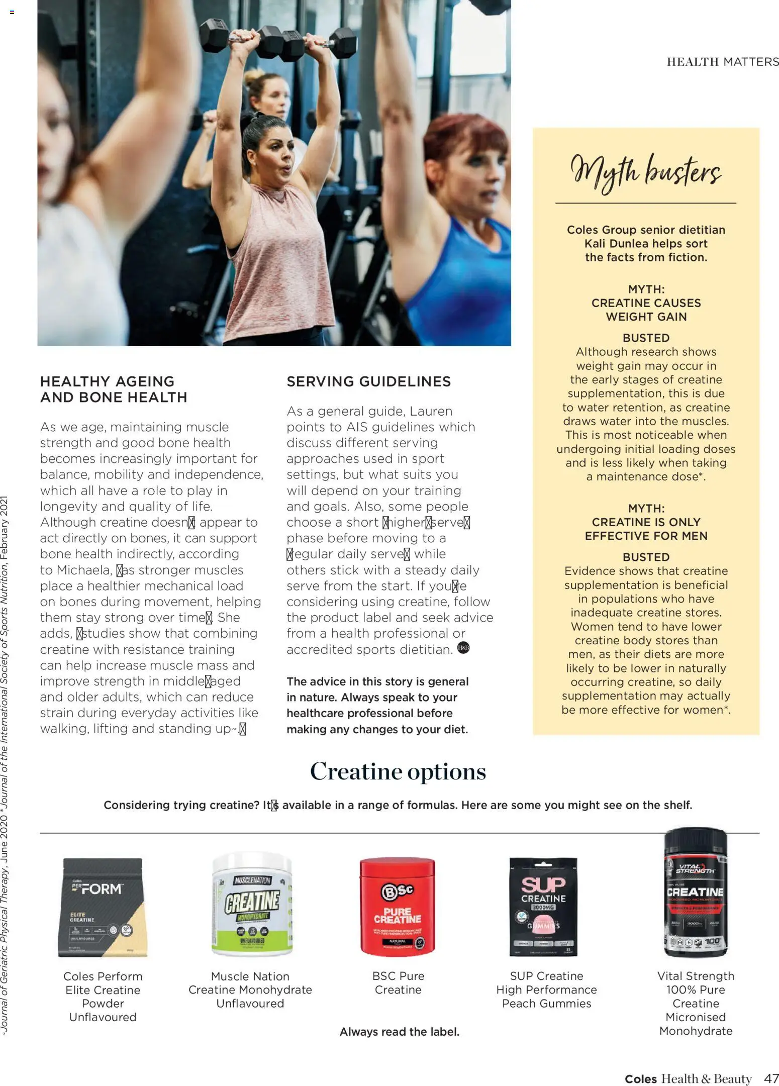 Coles catalogue - valid from 07.04.2026 | Page: 47 | Products: Powder, Water, Peach, Weight