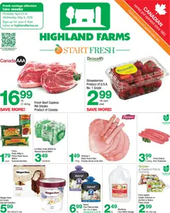 Preview of Highland Farms weekly flyer / circulaire from shop Highland Farms valid from 23.04.2026