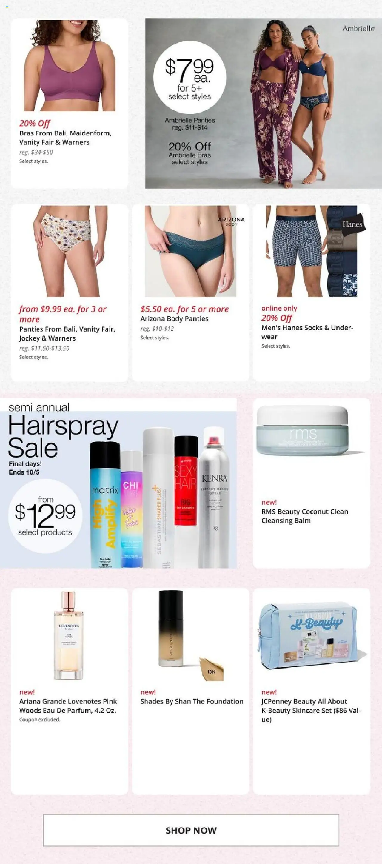 JCPenney Weekly Ad - valid from 29.09.2025 | Page: 6 | Products: Foundation, Panties, Socks