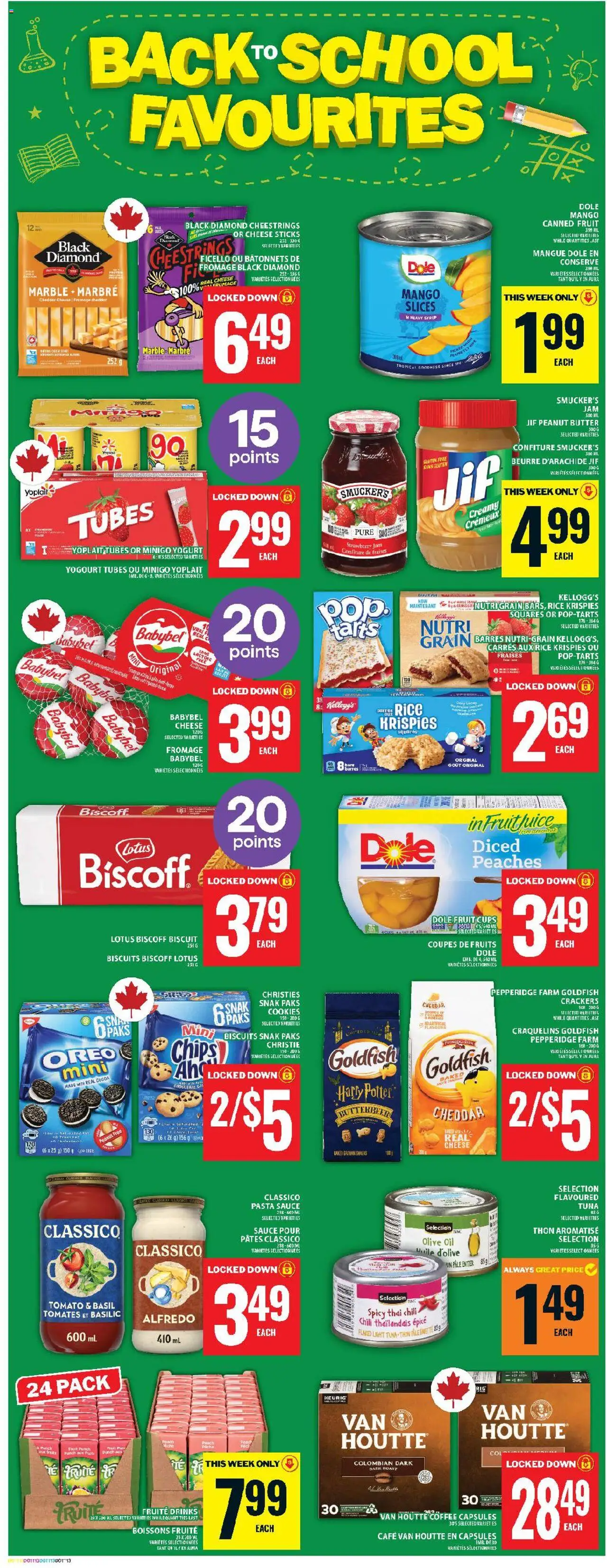 Food Basics flyer valid from 21.08.2025 | Page: 18 | Products: Rice, Pasta, Chips, Butter