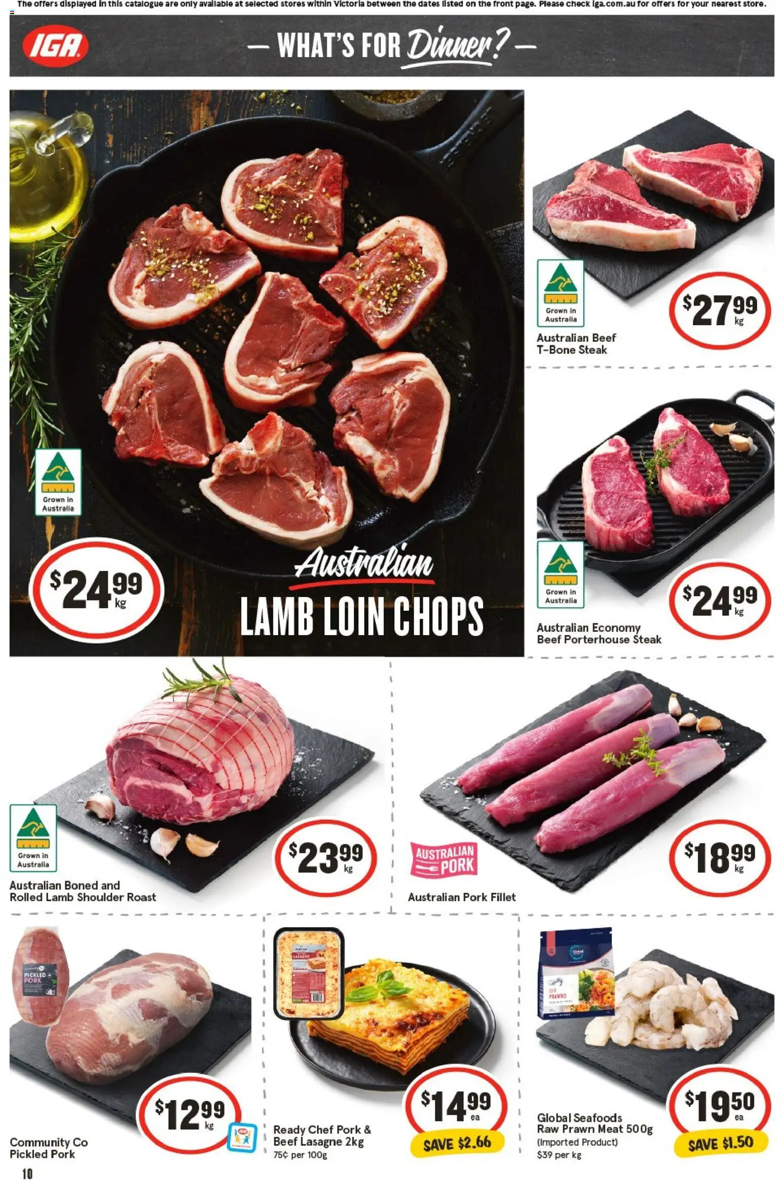 IGA catalogue - valid from 05.11.2025 | Page: 10 | Products: Pork, Lamb, Beef, Steak