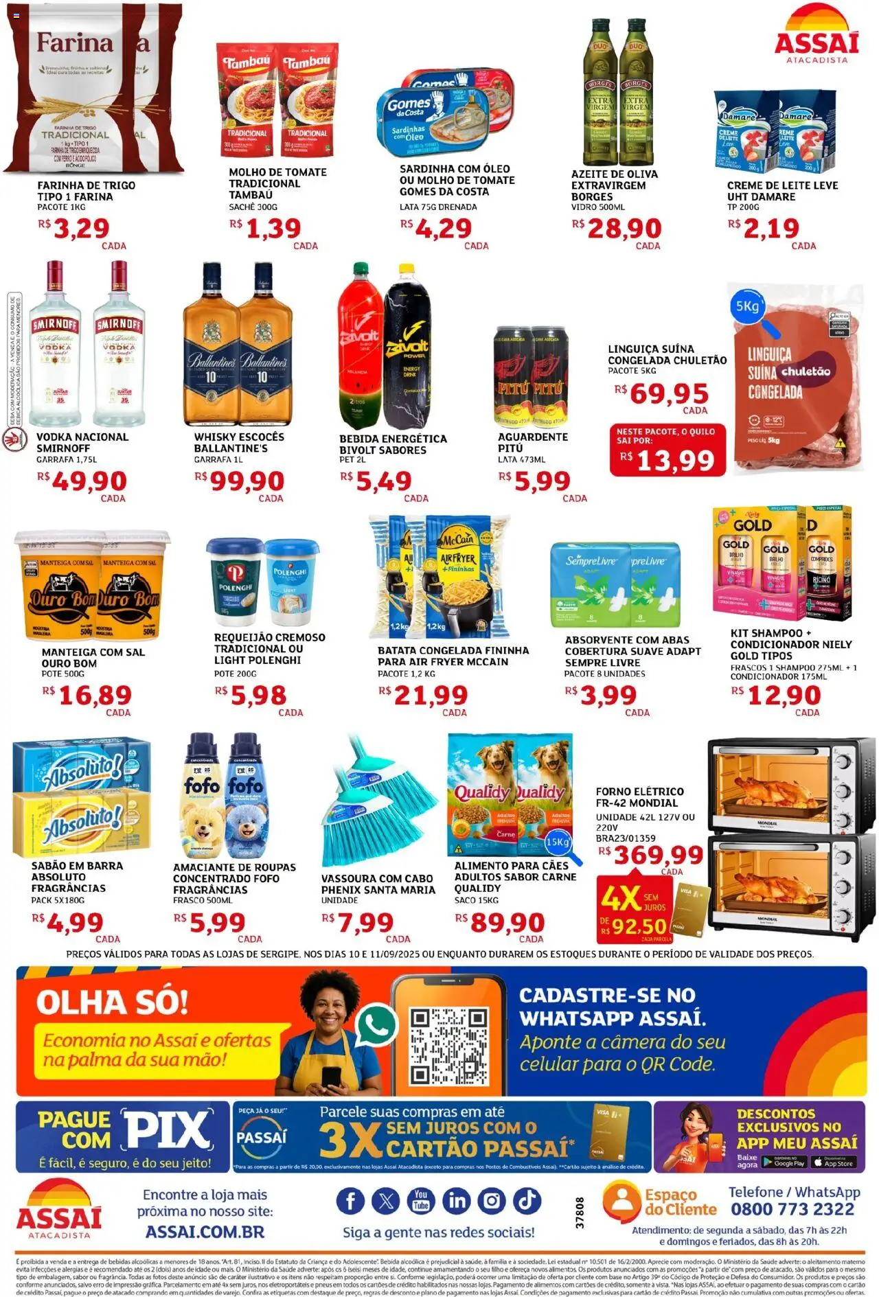 Assaí Atacadista Folheto - válido de 10.09.2025 | Página: 2 | Produtos: Whisky, Molho de tomate, Bebida, Sal