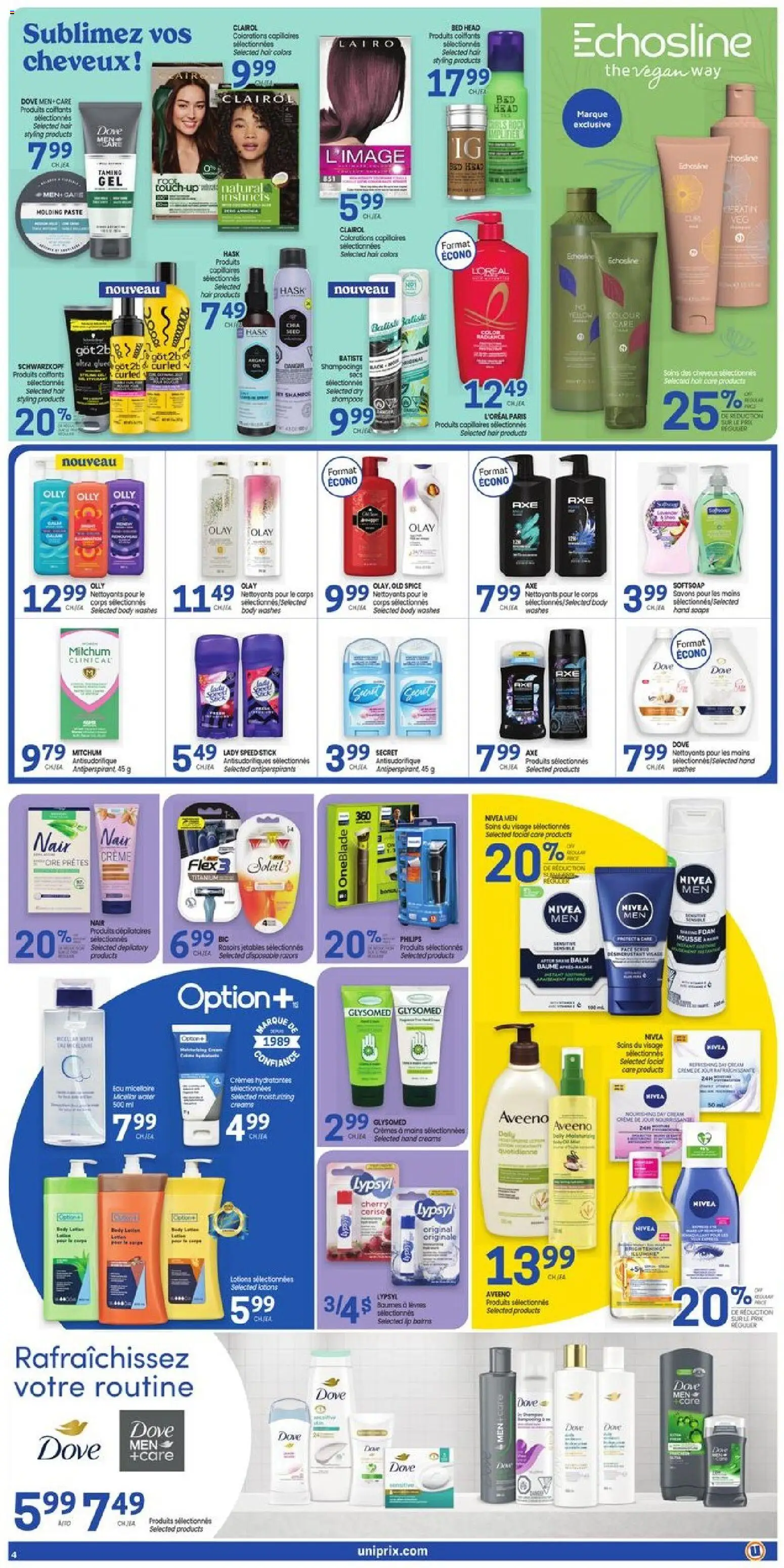 Uniprix flyer valid from 09.04.2026 | Page: 6 | Products: Cream, Micellar water, Bed
