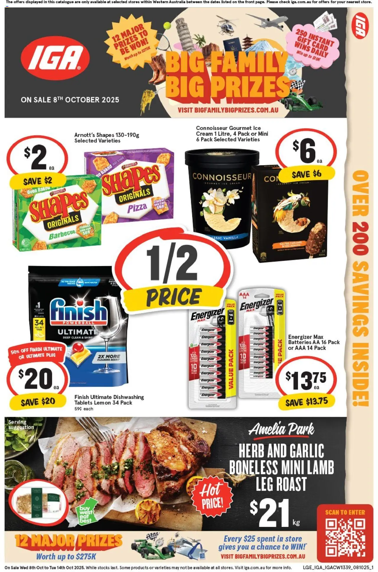IGA catalogue - valid from 08.10.2025 | Page: 1 | Products: Herb, Lemon, Garlic, Batteries