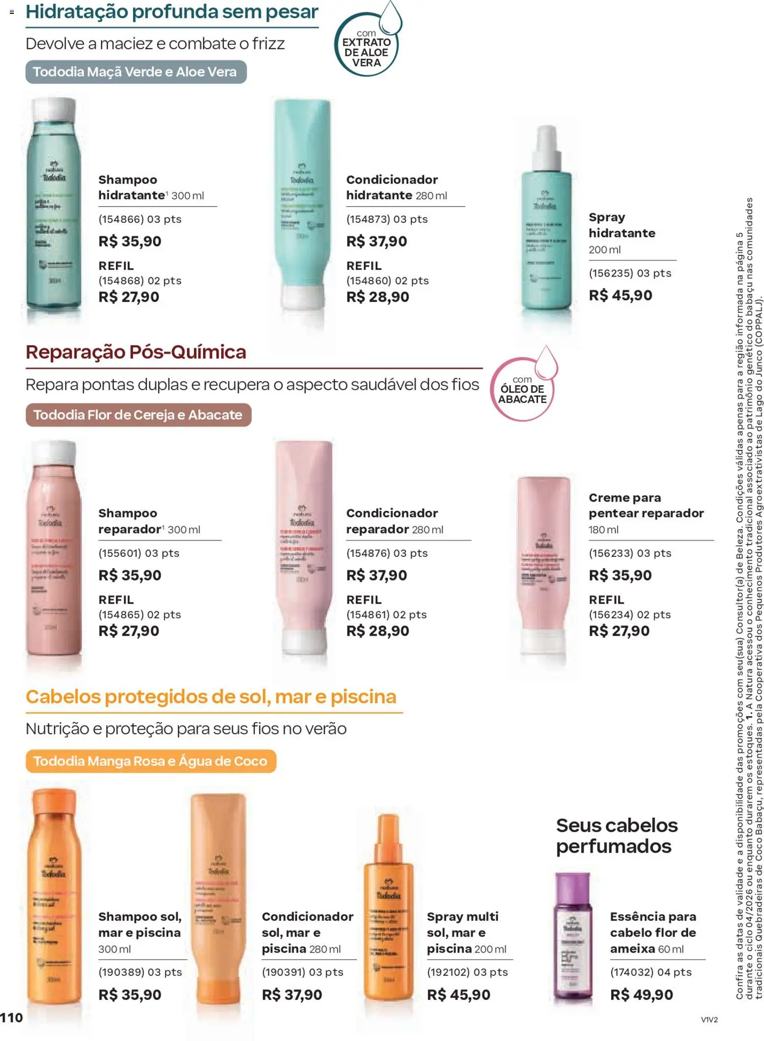 Natura Folheto - válido de 19.02.2026 | Página: 110 | Produtos: Shampoo, Condicionador, Água de coco, Piscina