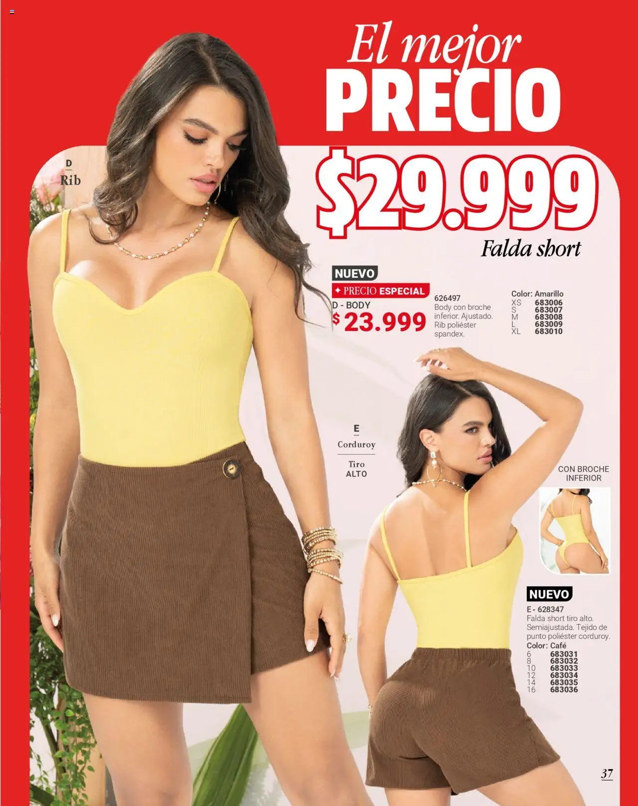 Carmel revista - valida desde el 08.09.2025 | Página: 37 | Productos: Falda, Body, Short, Café