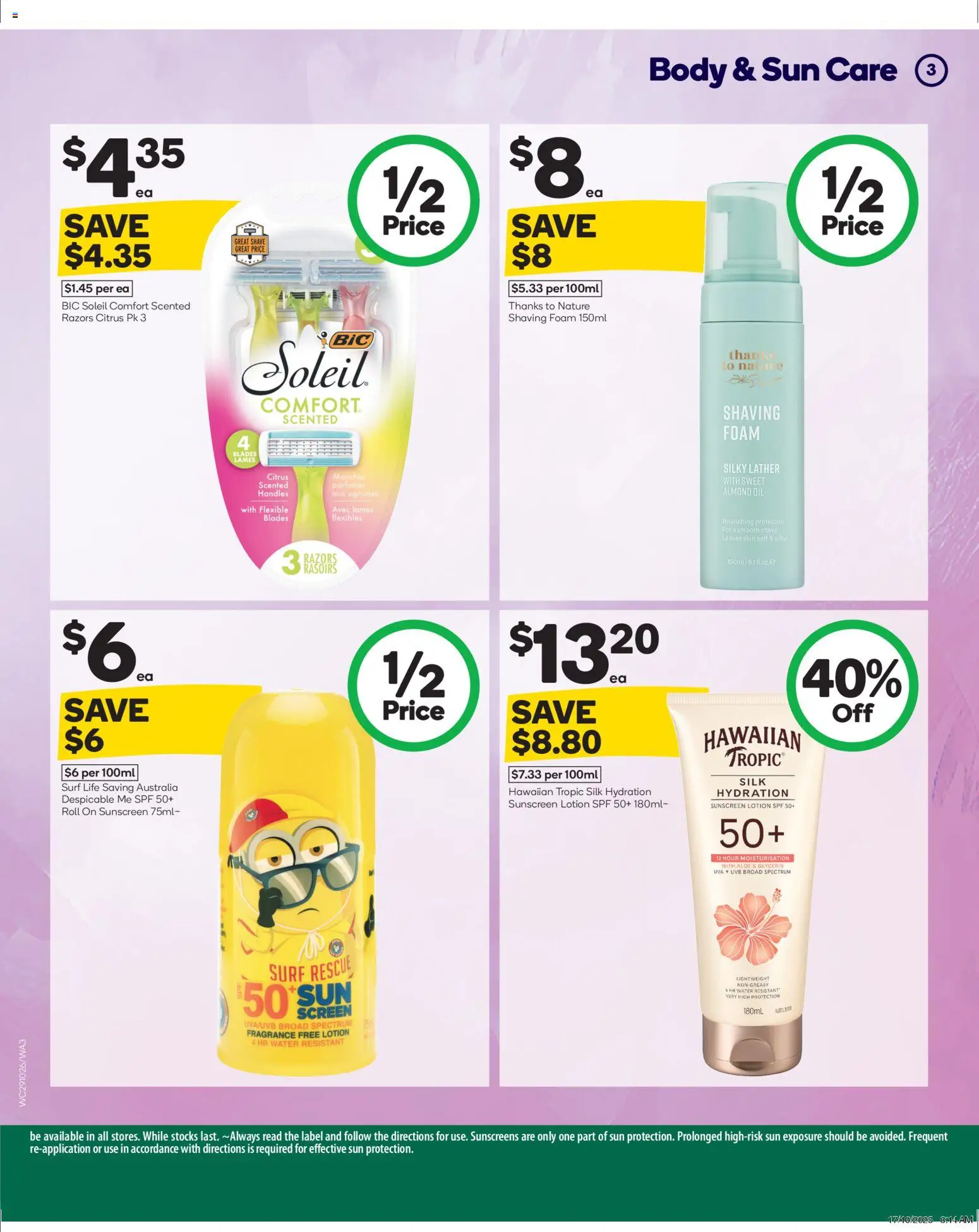 Woolworths catalogue - valid from 29.10.2025 | Page: 4 | Products: Shaving foam, Lotion, Water, Screen