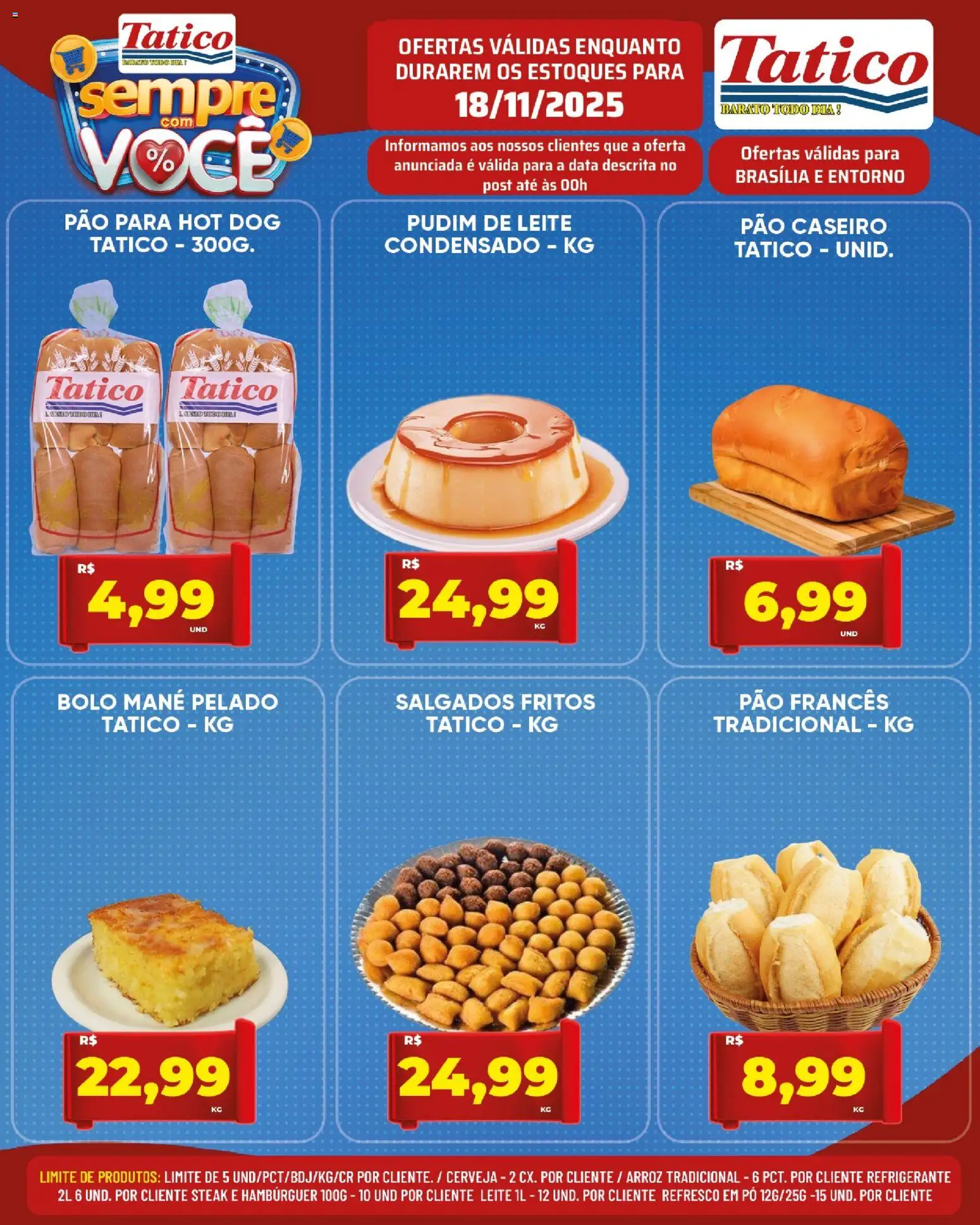 Tatico Folheto - válido de 19.11.2025 | Página: 32 | Produtos: Pó, Leite, Hambúrguer, Pão francês