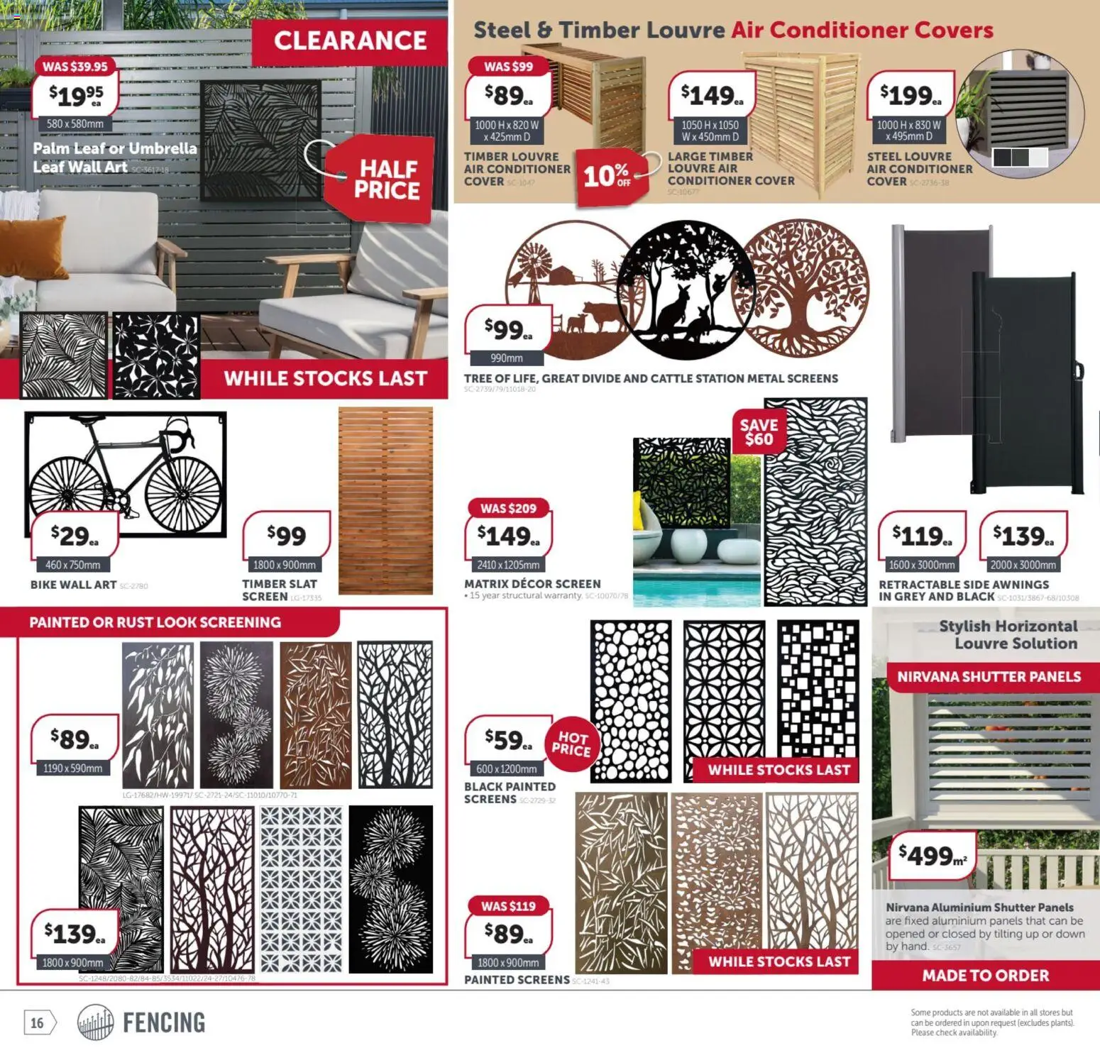 Stratco catalogue - valid from 17.04.2026 | Page: 16 | Products: Decor, Conditioner, Umbrella, Screen