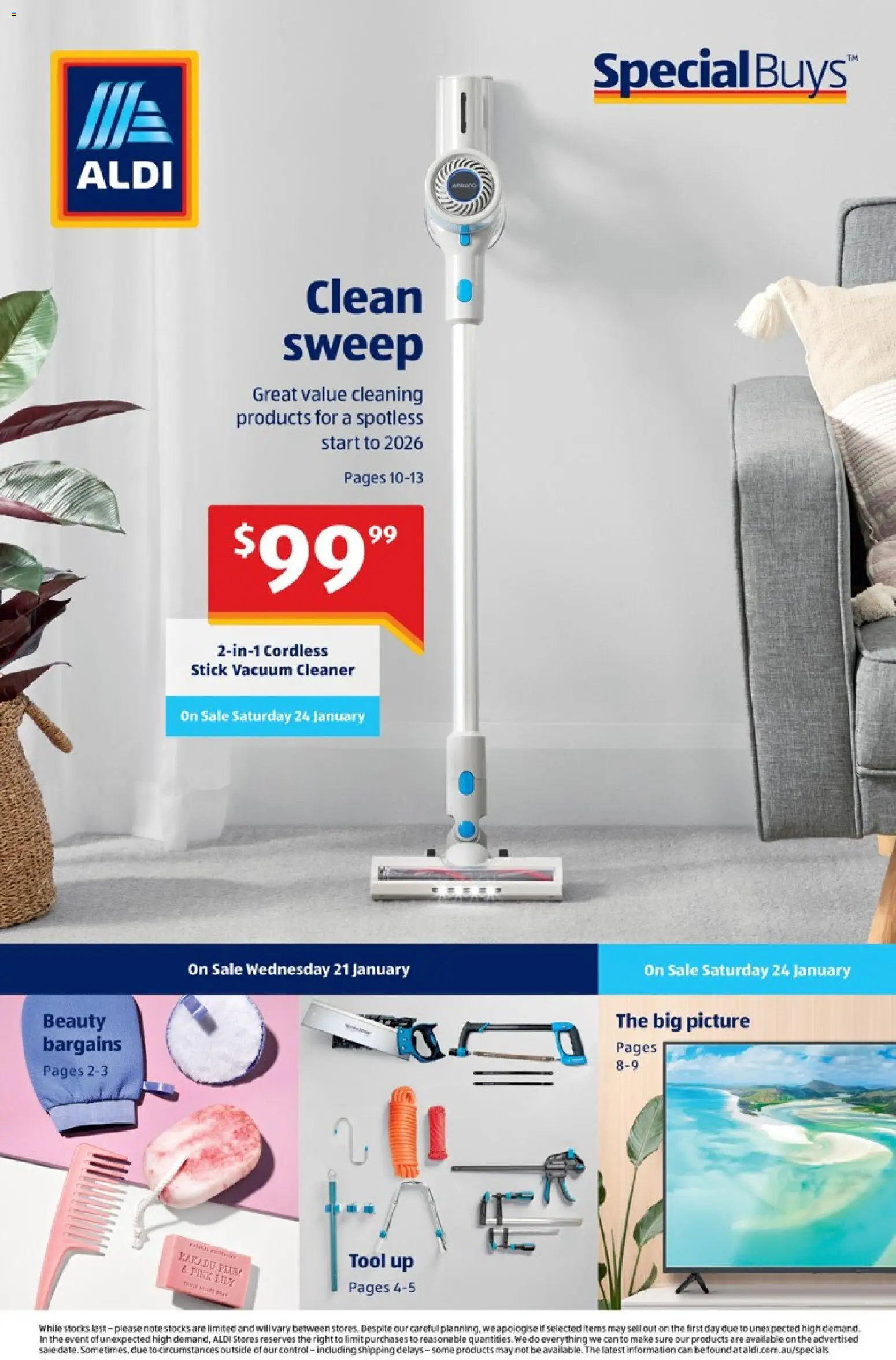 Aldi catalogue - valid from 21.01.2026 | Page: 1 | Products: Cleaner, Picture, Vacuum cleaner