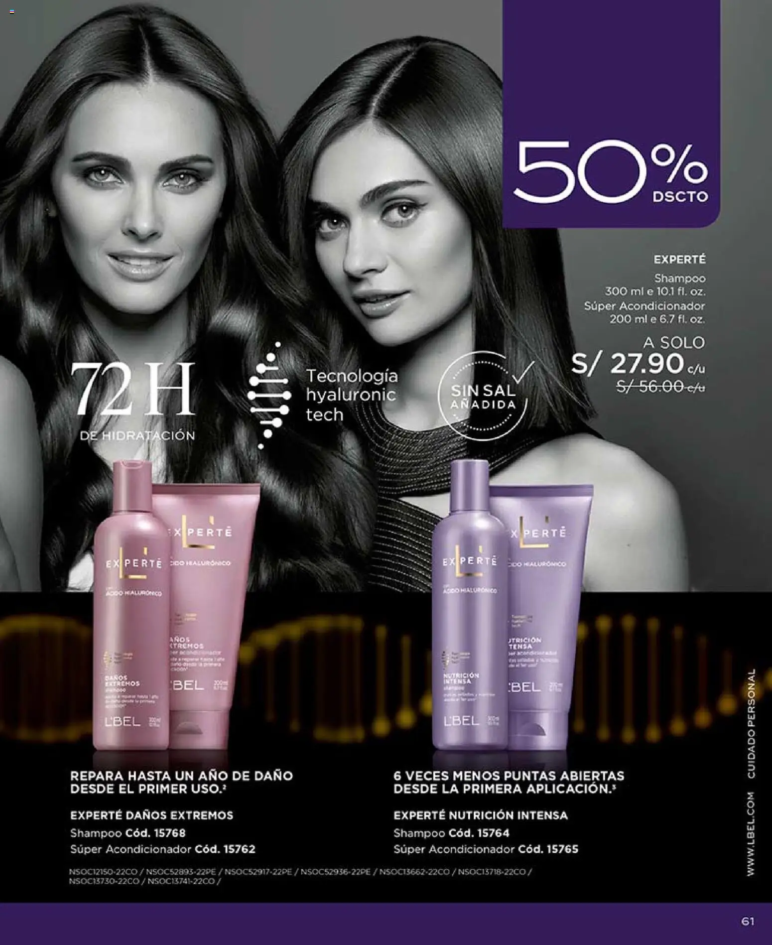 Catálogo L'Bel válido desde 04.04.2026 | Página: 61 | Productos: Shampoo, Acondicionador