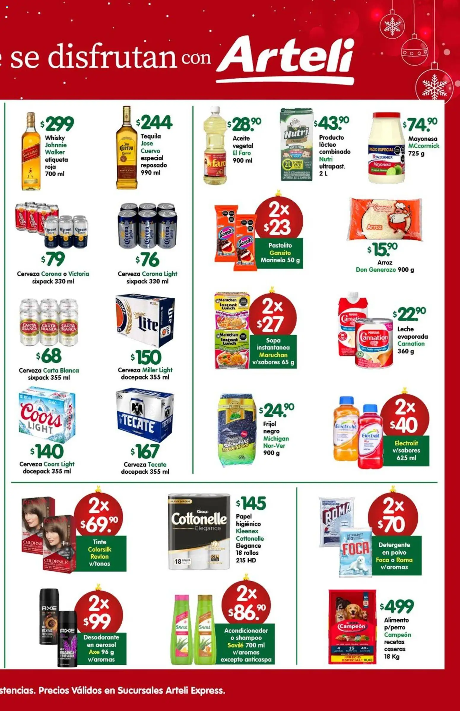 Nuevas ofertas de Arteli válidas en toda la República Mexicana desde el 27.12.2025. ¡Encuentra las mejores ofertas en Arteli folleto Express! | Página: 2 | Productos: Mayonesa, Sopa, Cerveza, Whisky