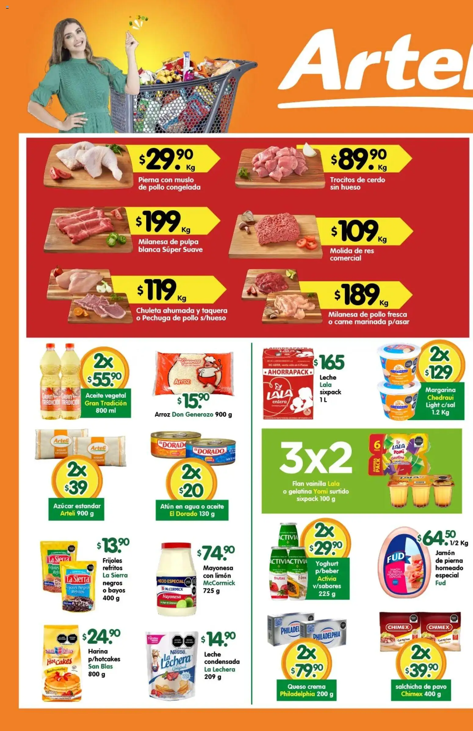 Nuevas ofertas de Arteli válidas en toda la República Mexicana desde el 24.11.2025. ¡Encuentra las mejores ofertas en Arteli folleto Express! | Página: 1 | Productos: Milanesa, Crema, Limón, Cerdo
