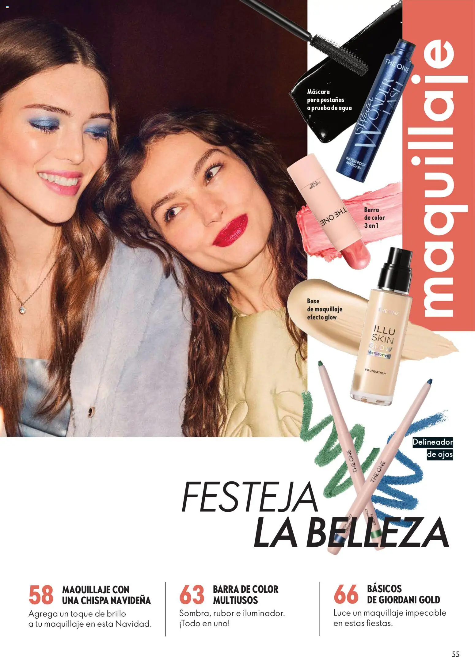 Nuevas ofertas de Oriflame válidas en toda la República Mexicana desde el 06.12.2025. ¡Encuentra las mejores ofertas en Oriflame campaña 12 2025! | Página: 55 | Productos: Barra, Maquillaje, Rubor, Delineador de ojos
