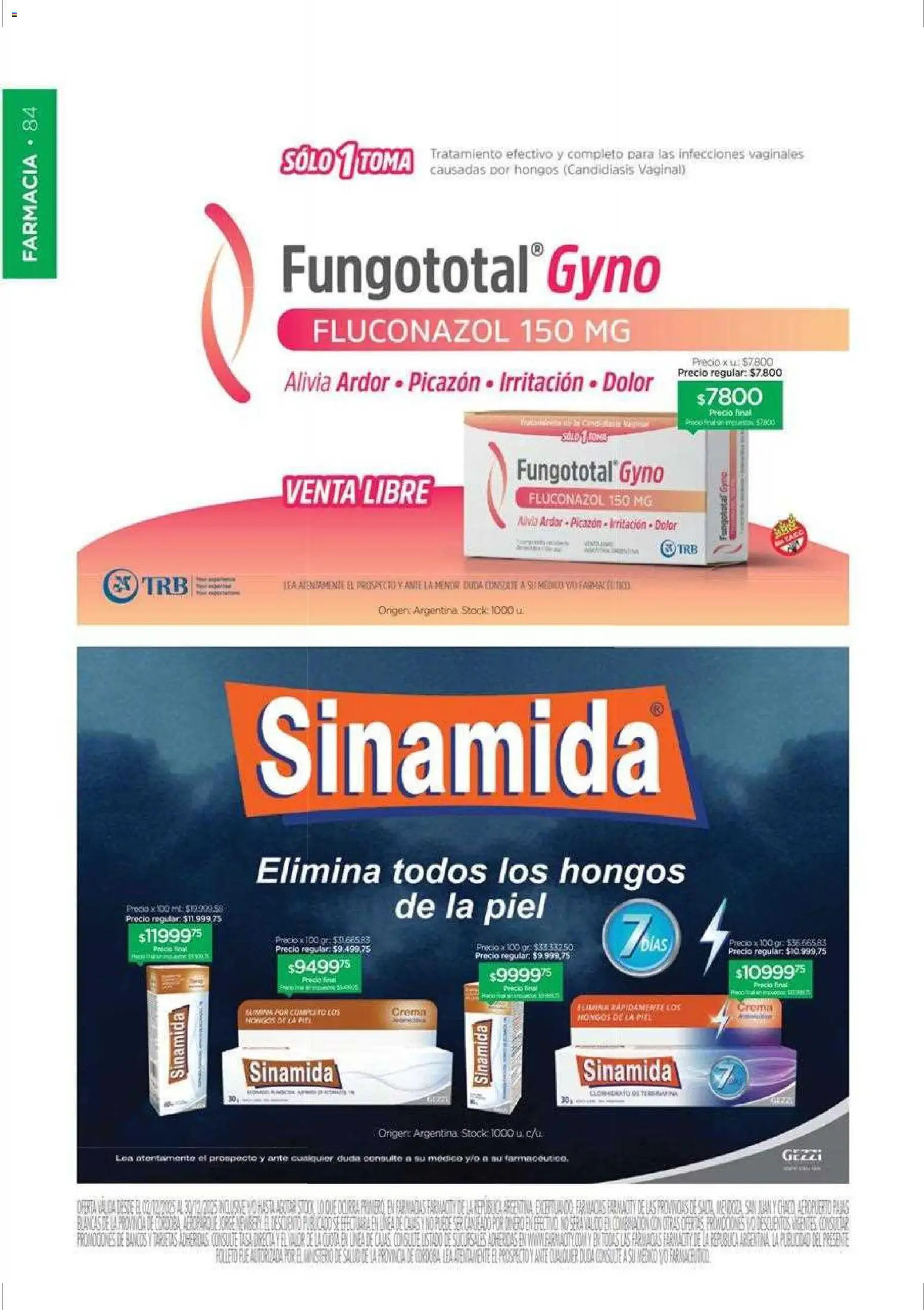 Farmacity catálogo │ válido desde el 02.12.2025 | Página: 84 | Productos: Hongos, Crema