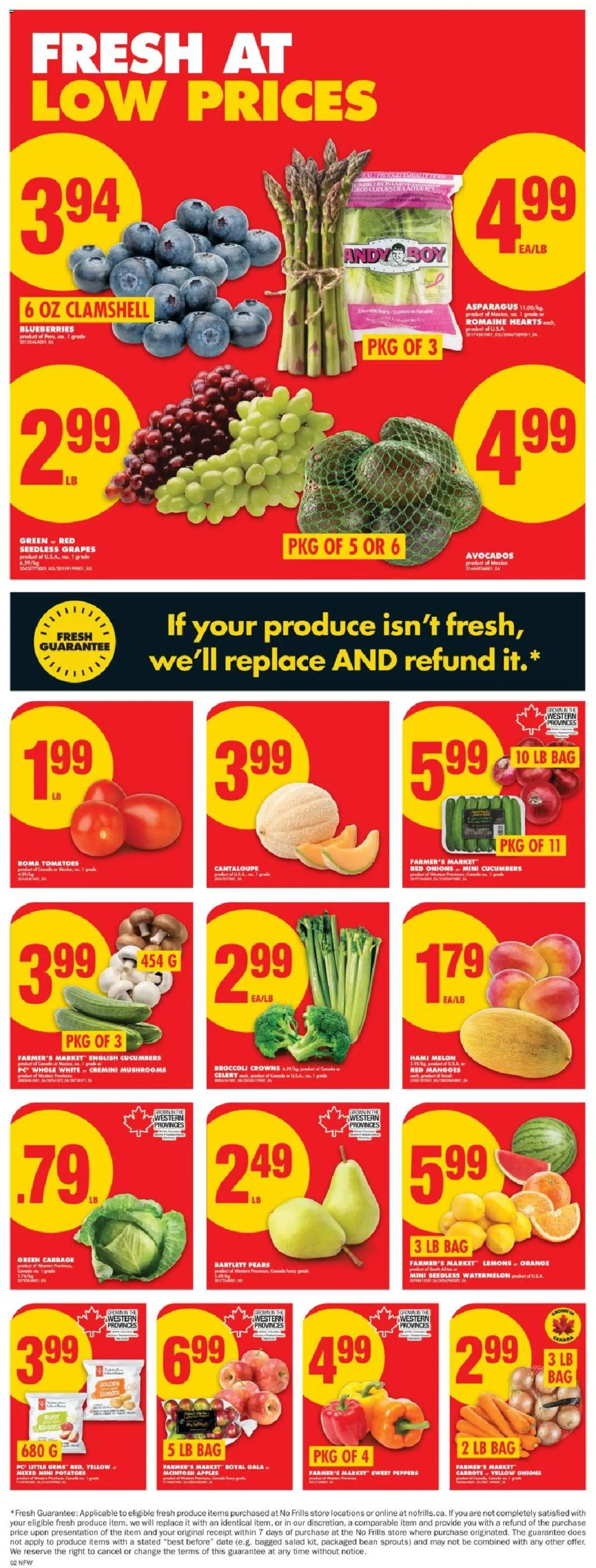 No Frills flyer valid from 09.10.2025 | Page: 3 | Products: Salad, PC, Potatoes, Bag
