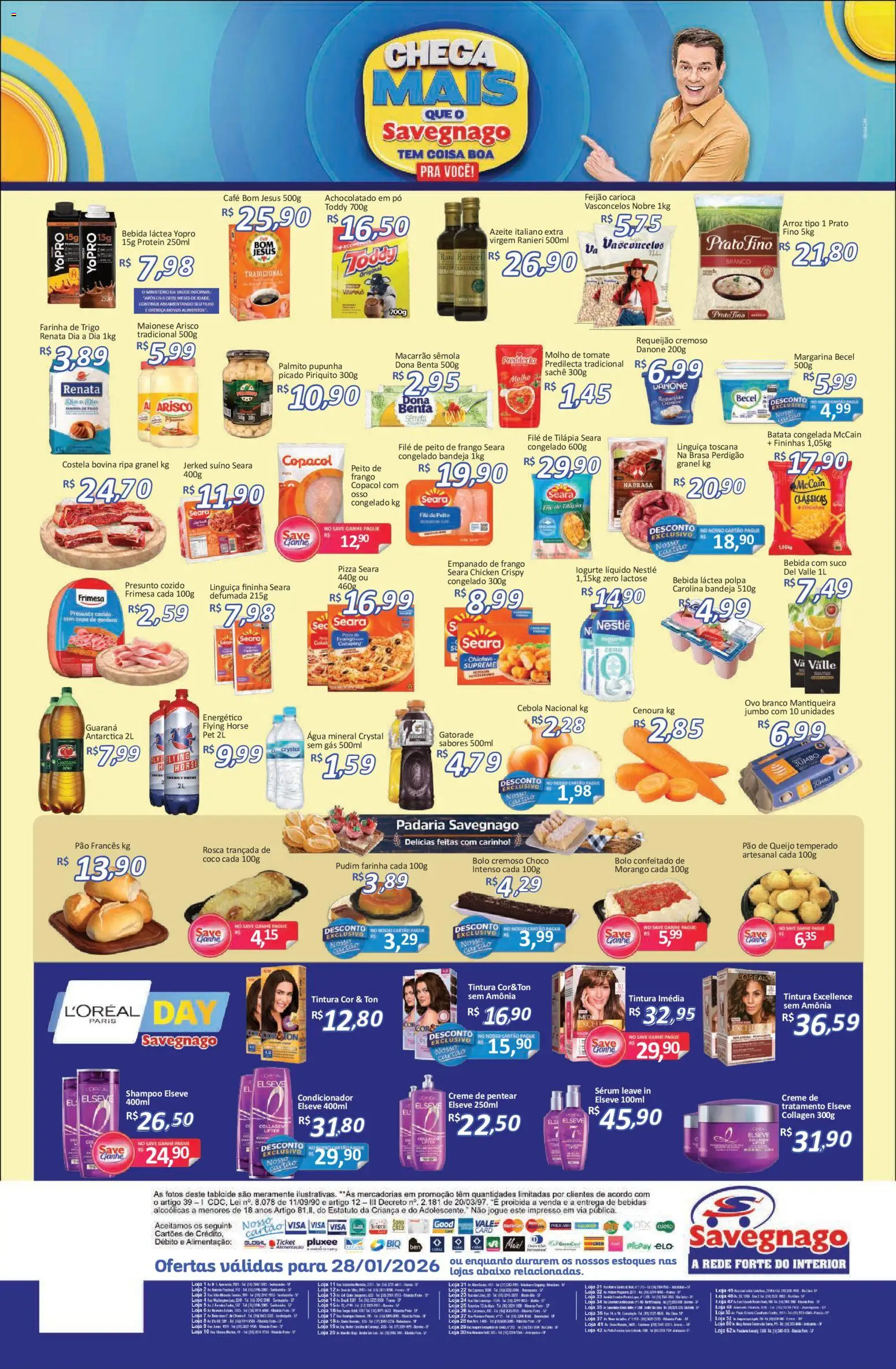 Savegnago Folheto - válido de 28.01.2026 | Página: 2 | Produtos: Coco, Farinha de trigo, Tilápia, Bebida