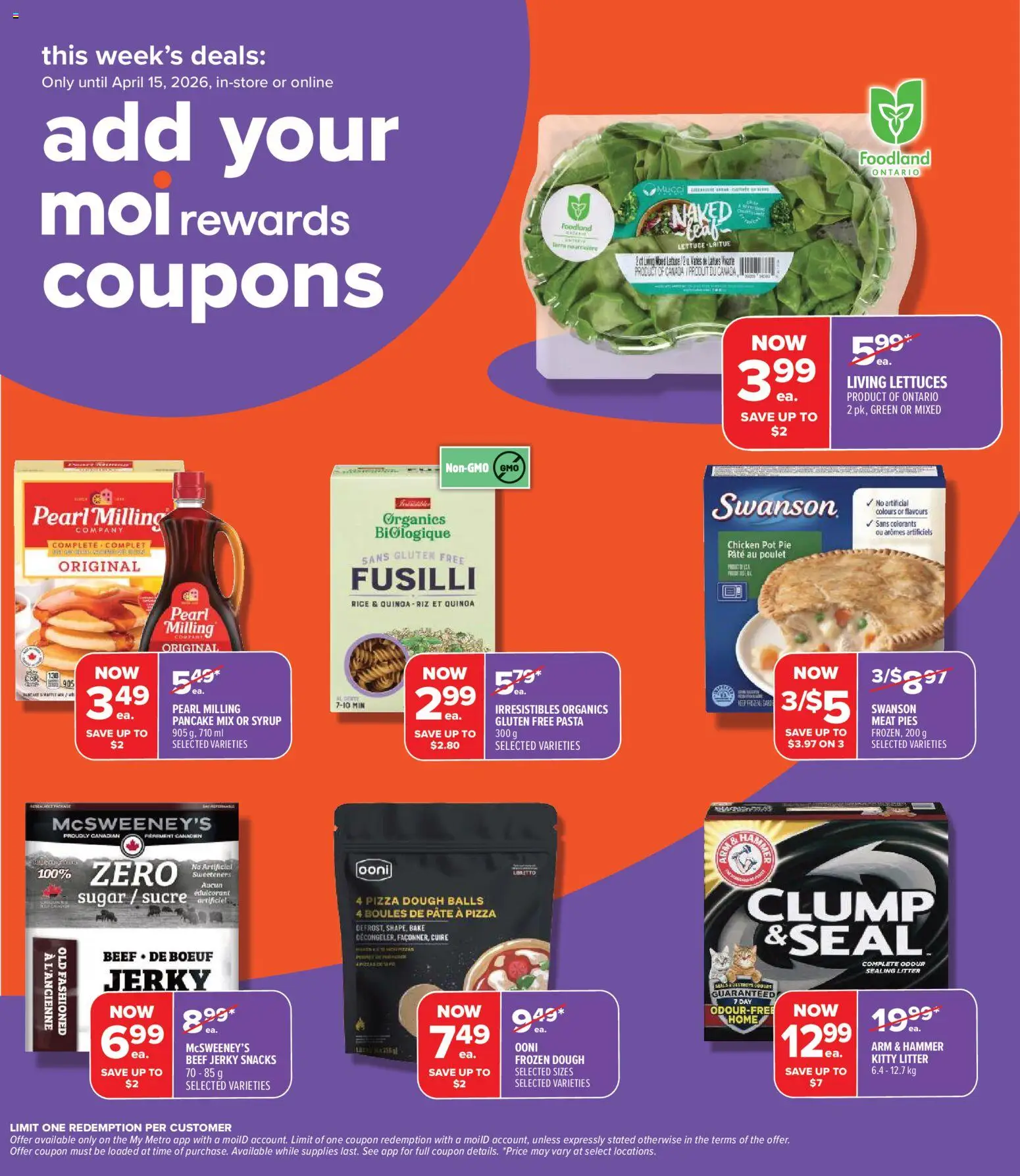 Metro flyer valid from 09.04.2026 | Page: 5 | Products: Rice, Pasta, Pizza, Chicken