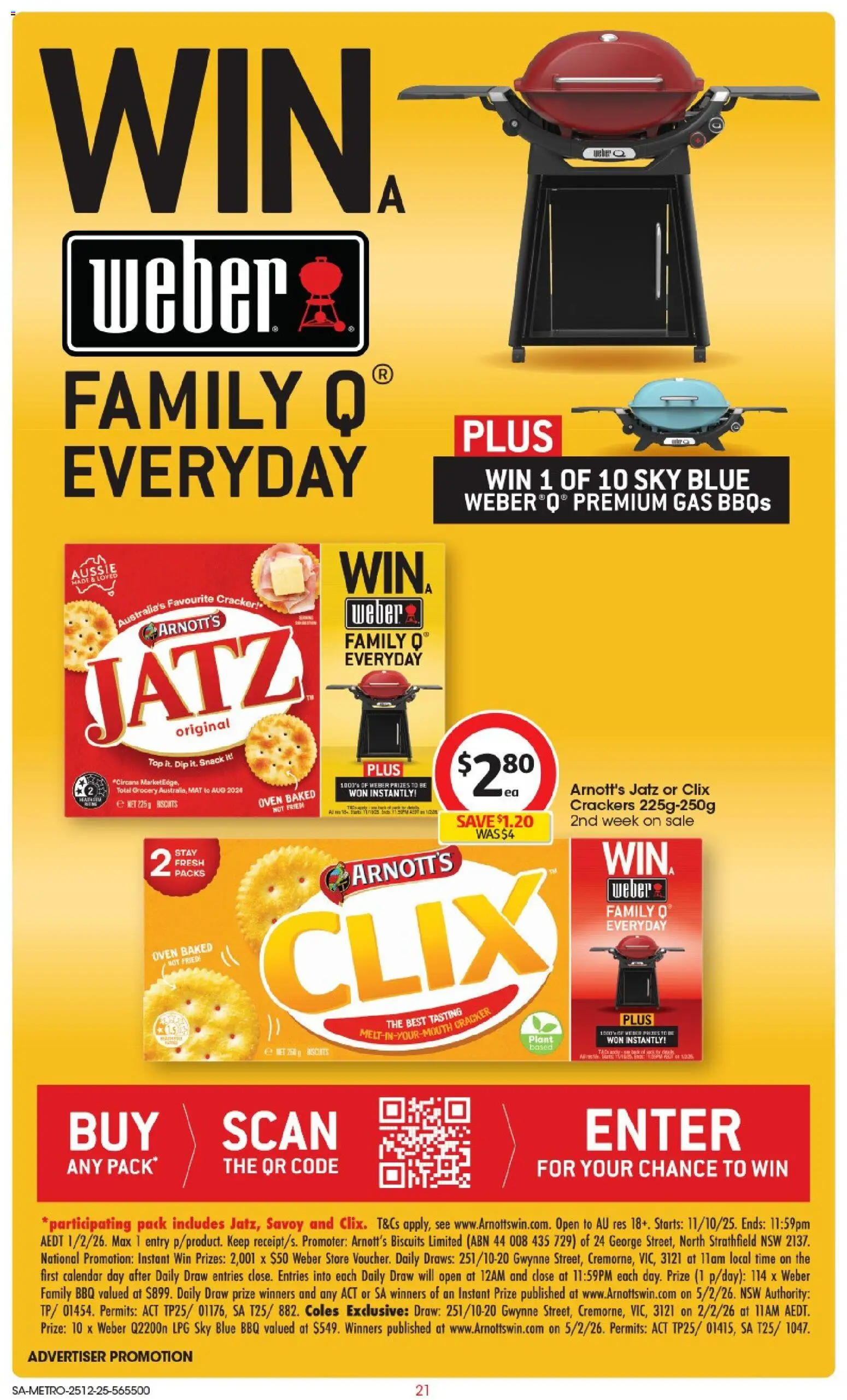 Coles catalogue - valid from 25.12.2025 | Page: 22 | Products: Crackers, Biscuits, Oven