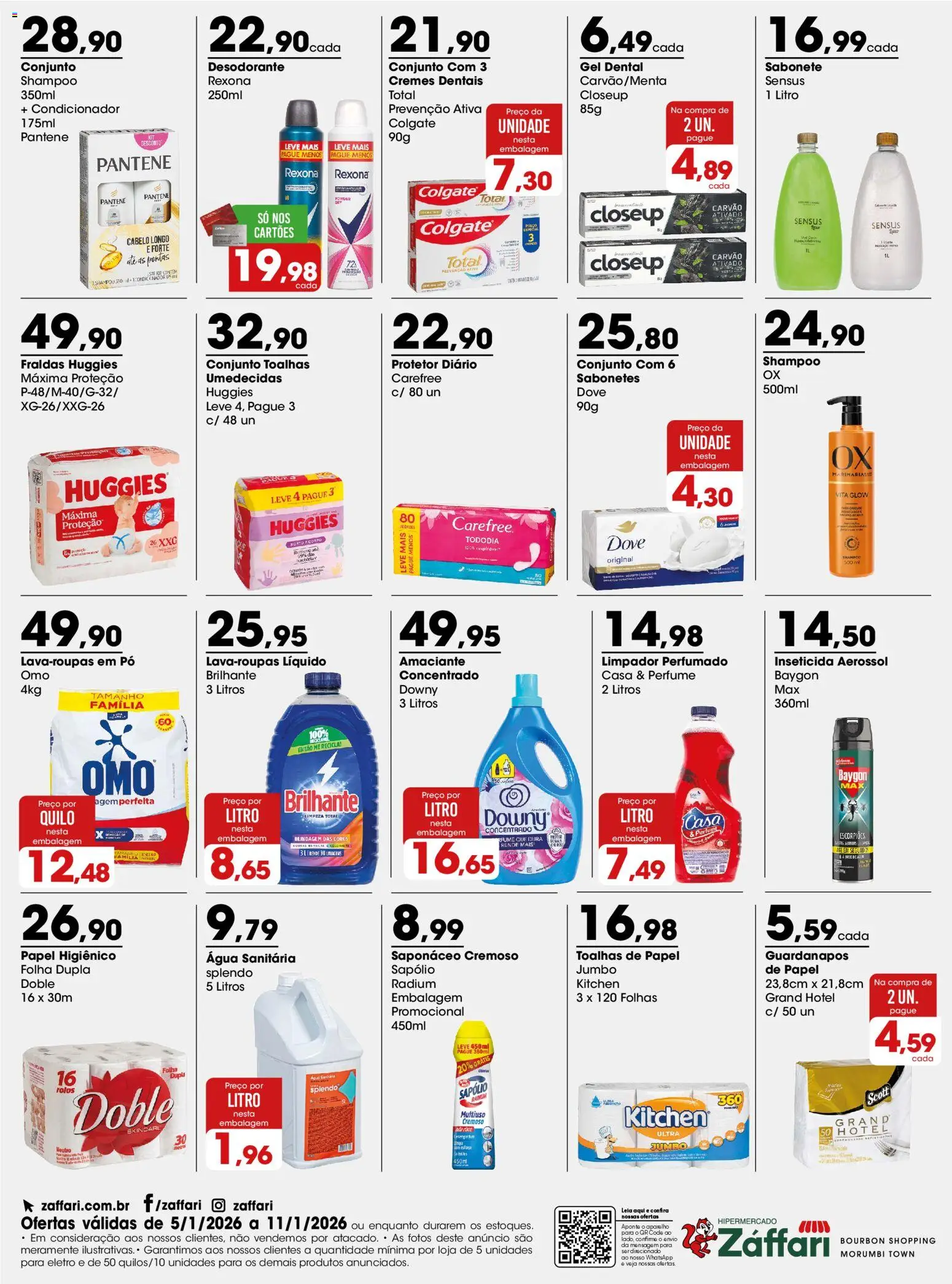 Zaffari Folheto - válido de 05.01.2026 | Página: 4 | Produtos: Perfume, Sabonete, Rexona, Amaciante