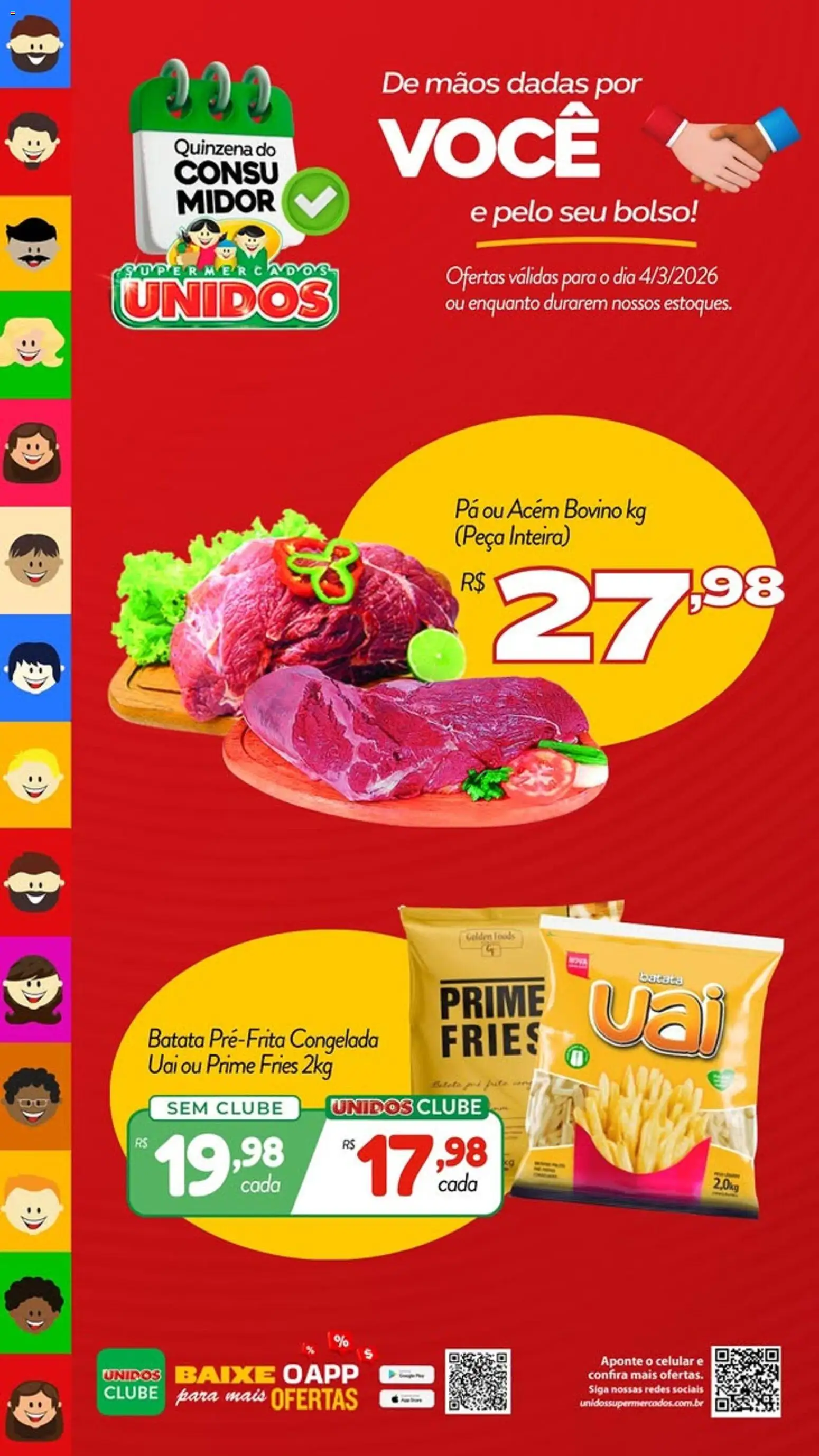 Supermercados Unidos Folheto - válido de 04.03.2026 | Página: 4 | Produtos: Celular, Acém, Batata, Pá