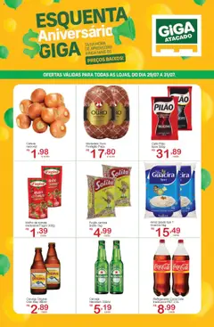 GIGA Atacado Folheto - válido de 29.07.2025 | Página: 1 | Produtos: Feijão, Molho de tomate, Café, Cerveja Heineken