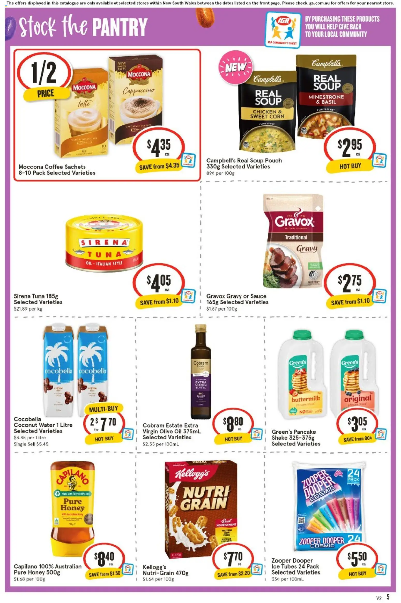 IGA catalogue - valid from 25.03.2026 | Page: 5 | Products: Oil, Olive oil, Sauce, Soup
