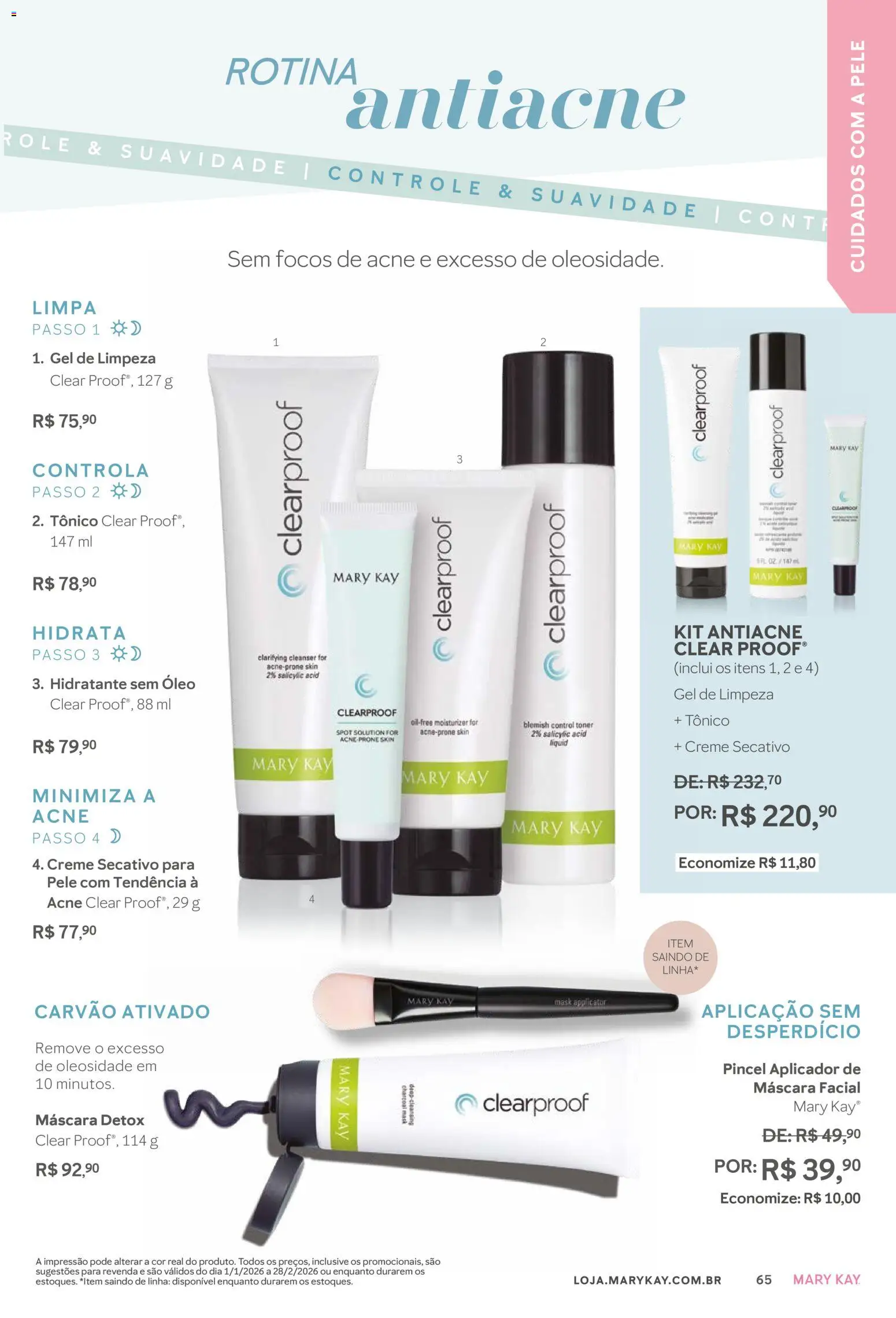 Mary Kay Folheto - válido de 01.01.2026 | Página: 65 | Produtos: Pincel, Óleo, Creme, Toner
