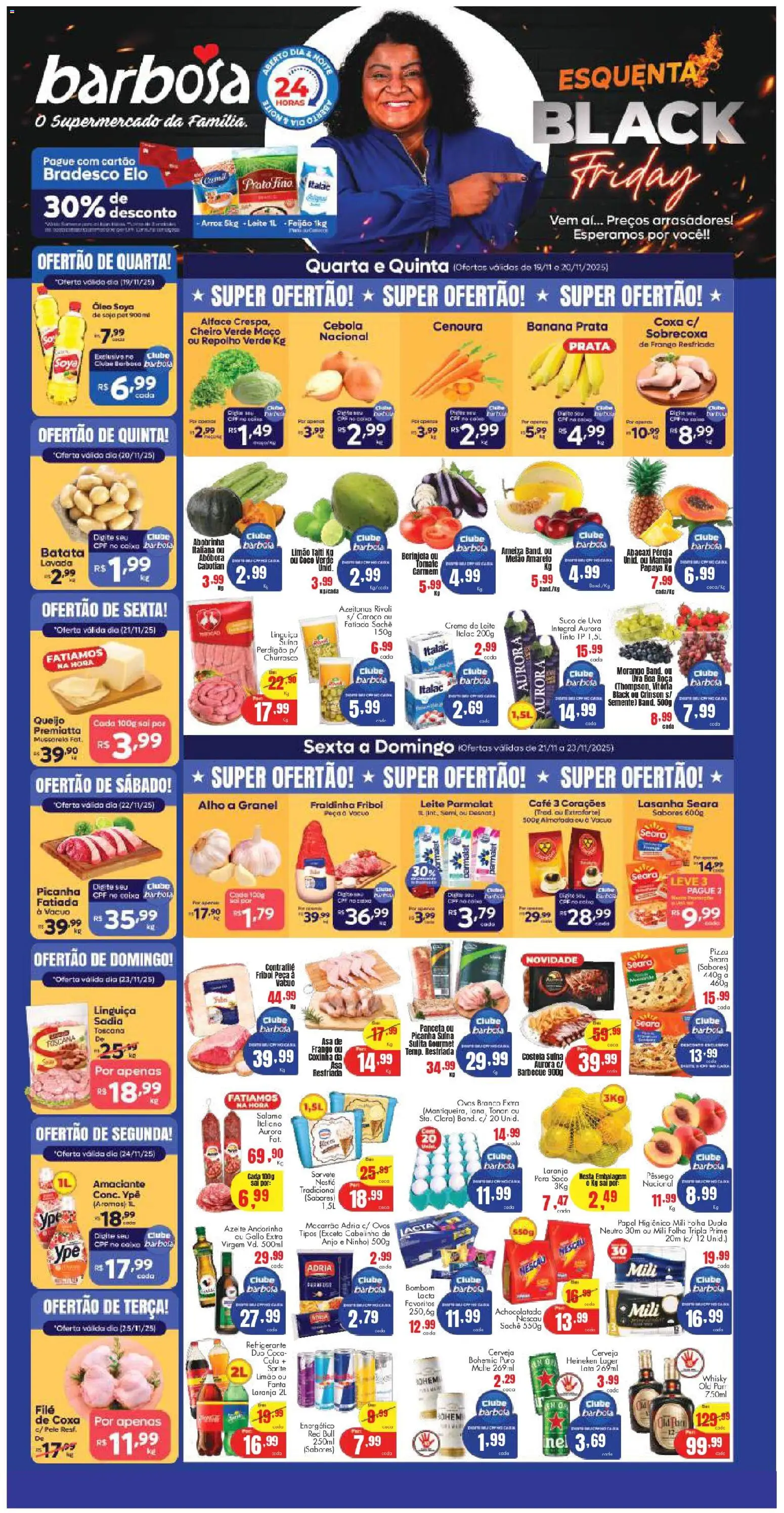 Barbosa Supermercados Folheto - válido de 19.11.2025 | Página: 1 | Produtos: Coco, Alho, Macarrão, Refrigerante