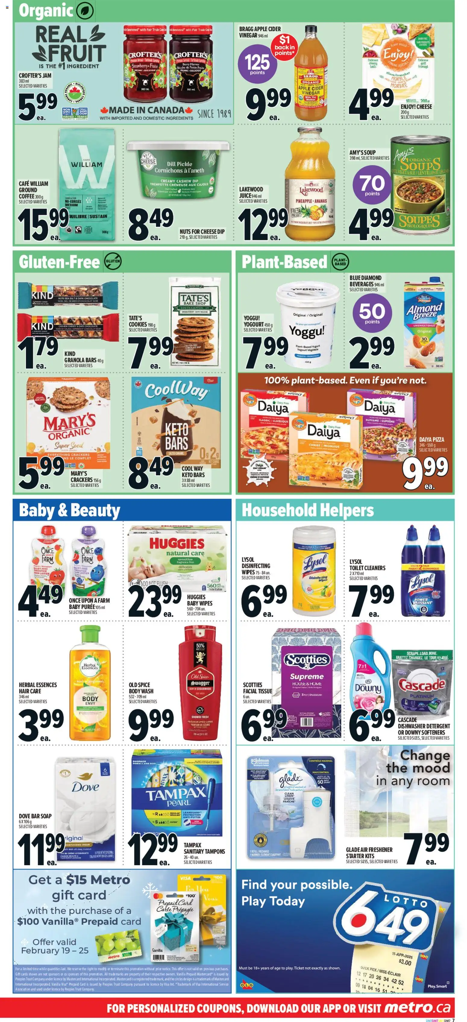 Metro flyer valid from 19.02.2026 | Page: 13 | Products: Nuts, Body wash, Coffee, Pizza