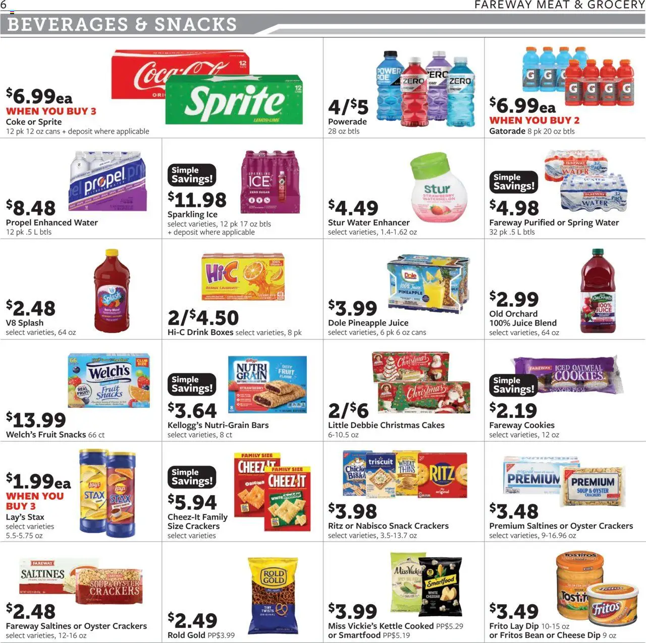 Fareway Weekly Ad - valid from 20.10.2025 | Page: 6 | Products: Cheese, Cookies, Sugar, Watermelon