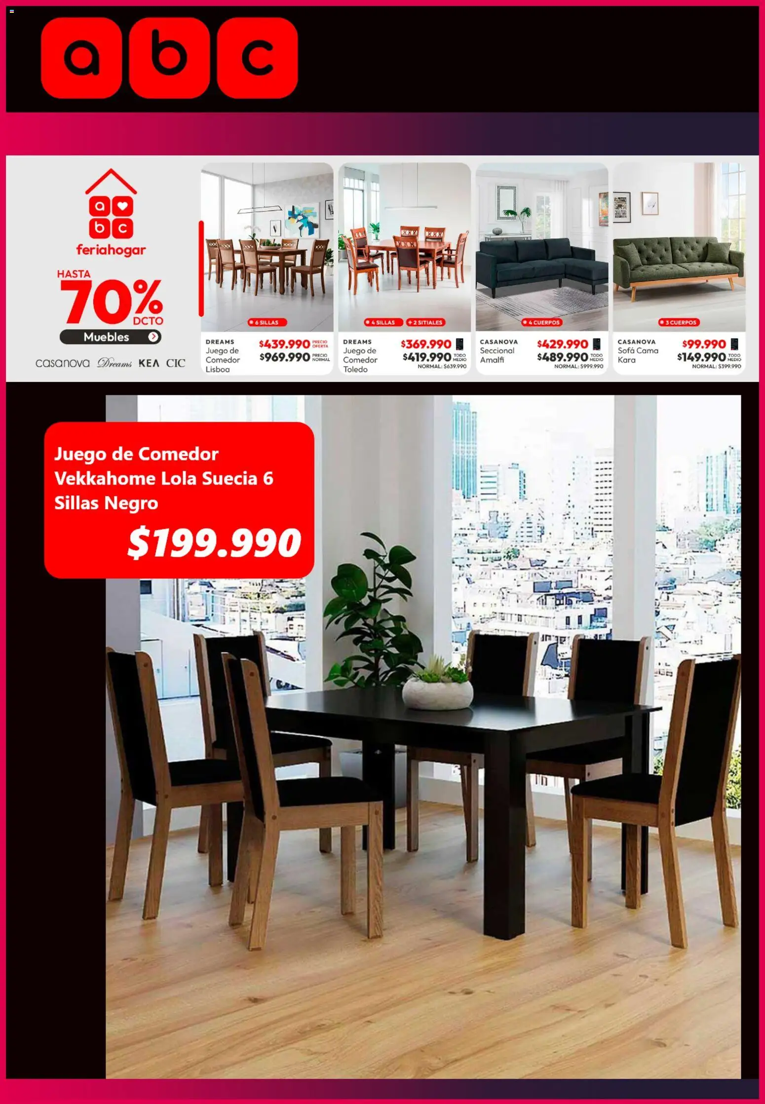ABC Ofertas  │ válido desde el 09.04.2026 | Página: 7 | Productos: Cama, Sofá, Juego de comedor