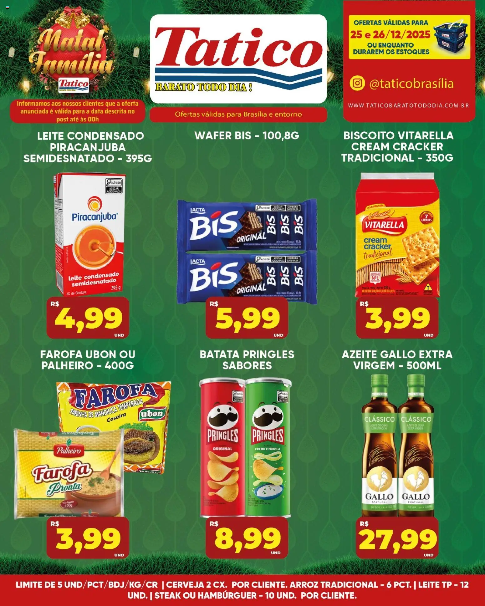 Tatico Folheto - válido de 24.12.2025 | Página: 19 | Produtos: Cebola, Biscoito, Farinha de mandioca, Leite