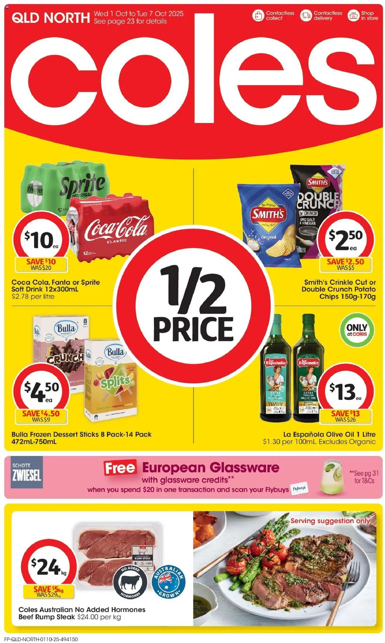 Coles catalogue - valid from 01.10.2025 | Page: 1 | Products: Oil, Olive oil, Lime, Raspberry