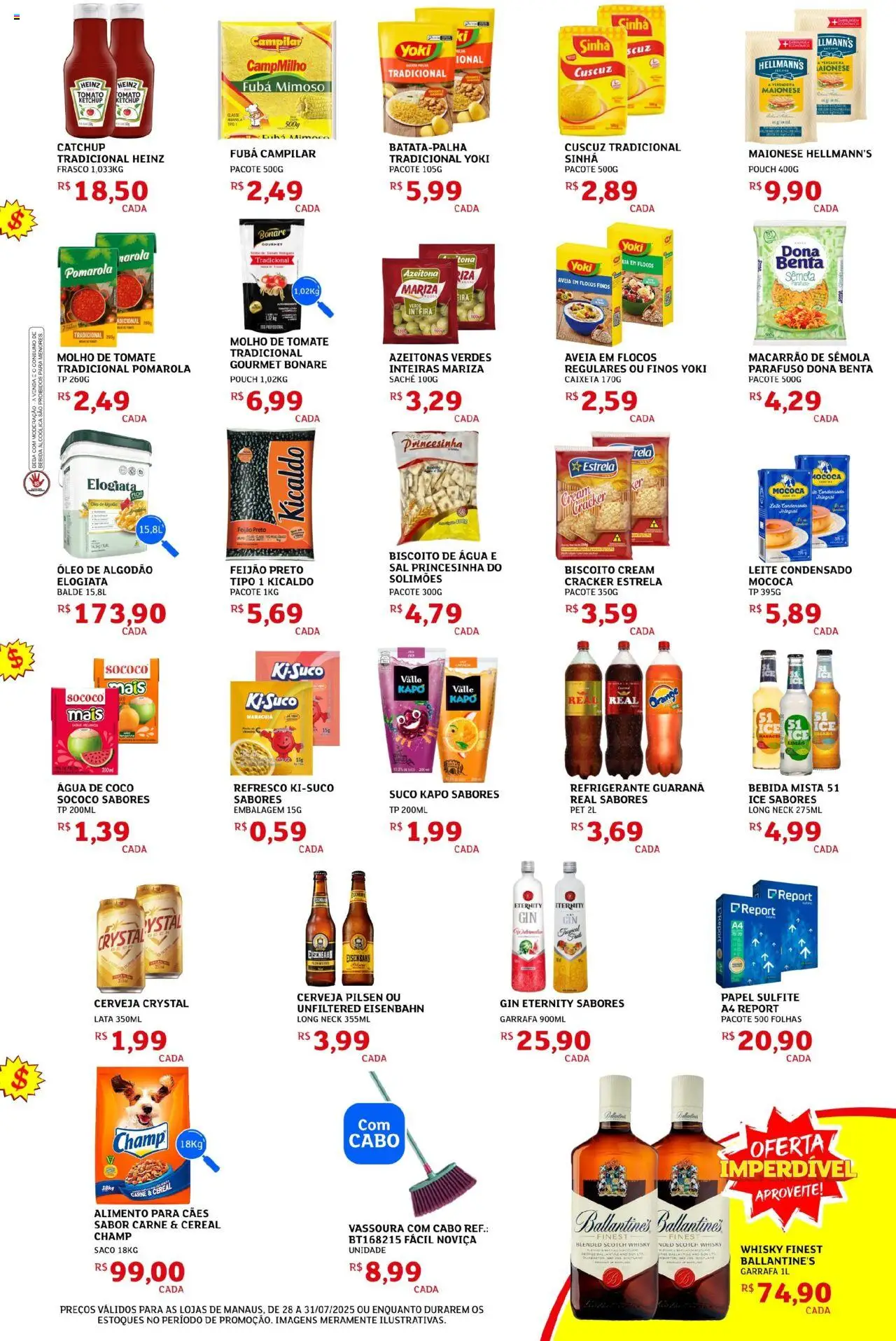 Assaí Atacadista Folheto - válido de 28.07.2025 | Página: 3 | Produtos: Azeitonas, Molho de tomate, Papel sulfite, Gin eternity