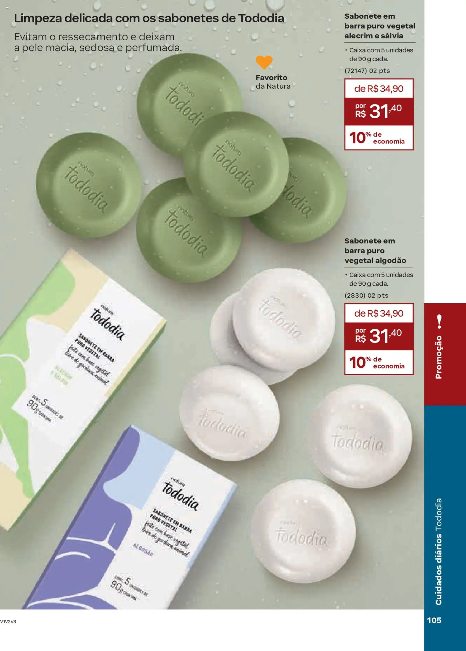 Natura Folheto - válido de 13.01.2026 | Página: 105 | Produtos: Caixa, Sabonete, Algodão