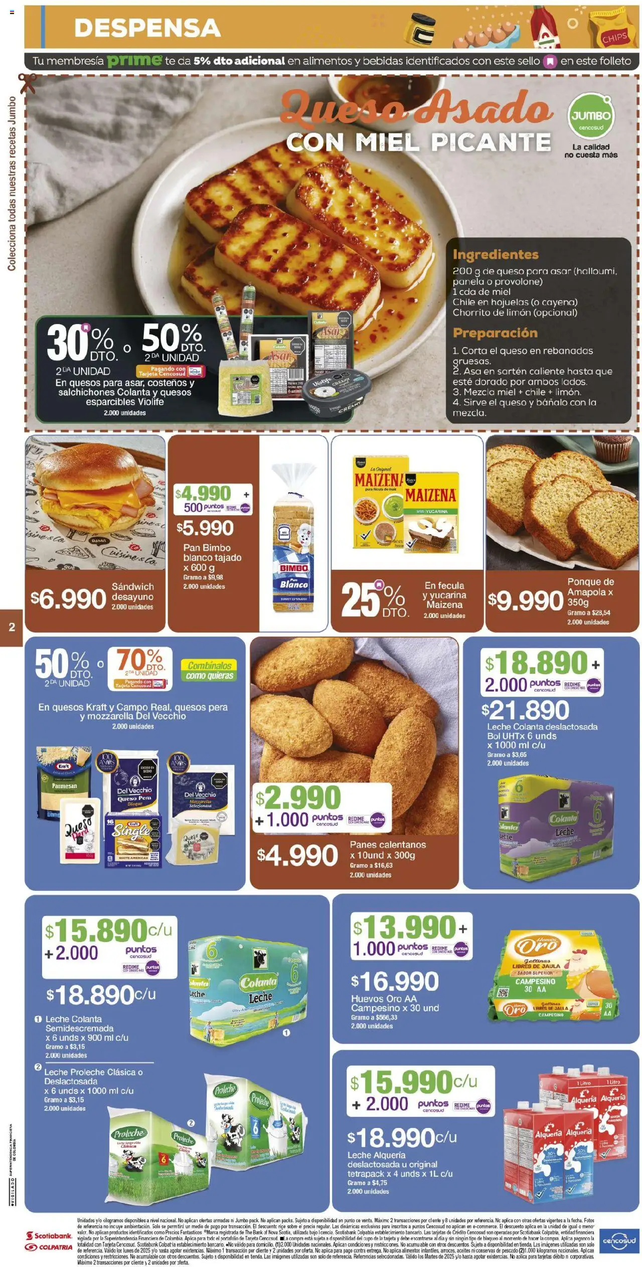 Jumbo revista - valida desde el 20.06.2025 | Página: 2 | Productos: Té, Ponqué, Panela, Huevos
