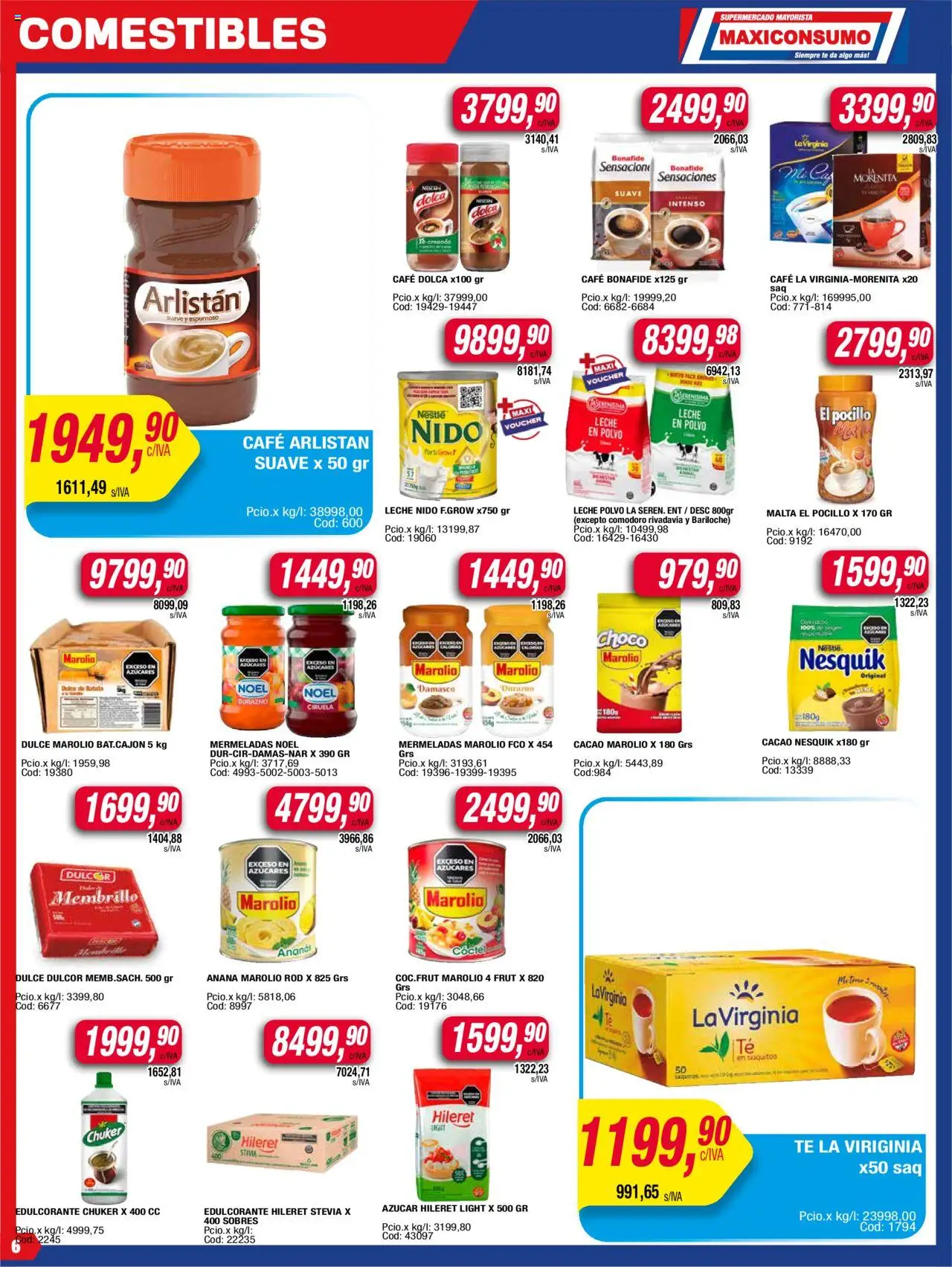 Maxiconsumo ofertas │ válido desde el 11.08.2025 | Página: 6 | Productos: Azucar, Polvo, Edulcorante, Cacao