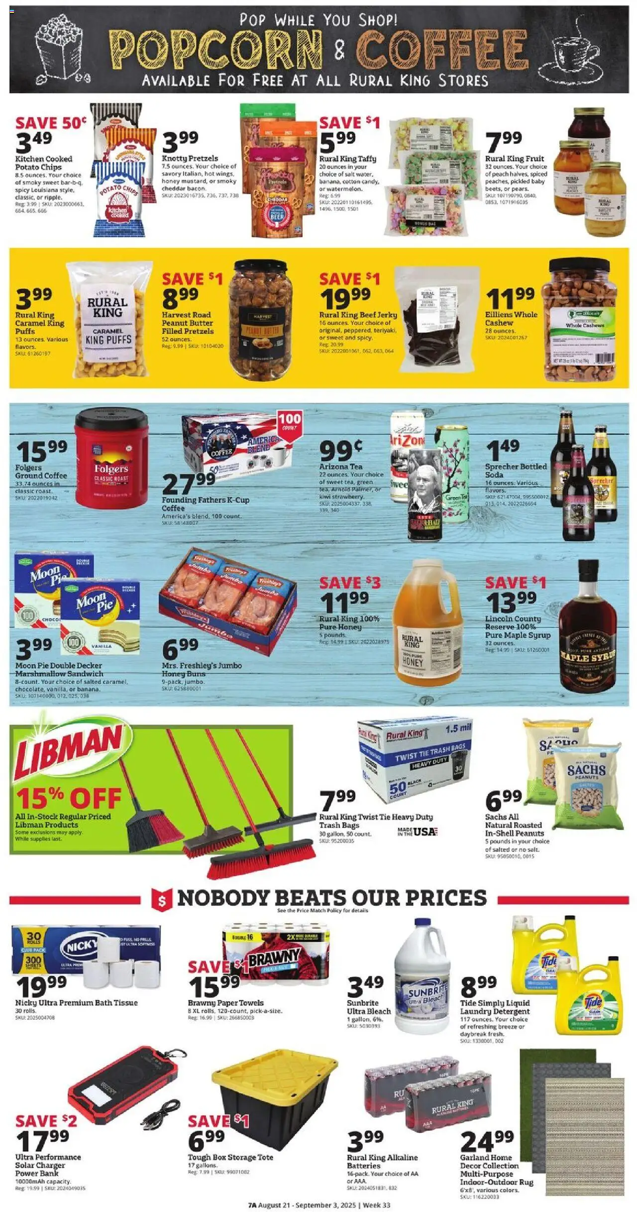 Rural King Weekly Ad - valid from 21.08.2025 | Page: 9 | Products: Bath, Coffee, Salt, Peach