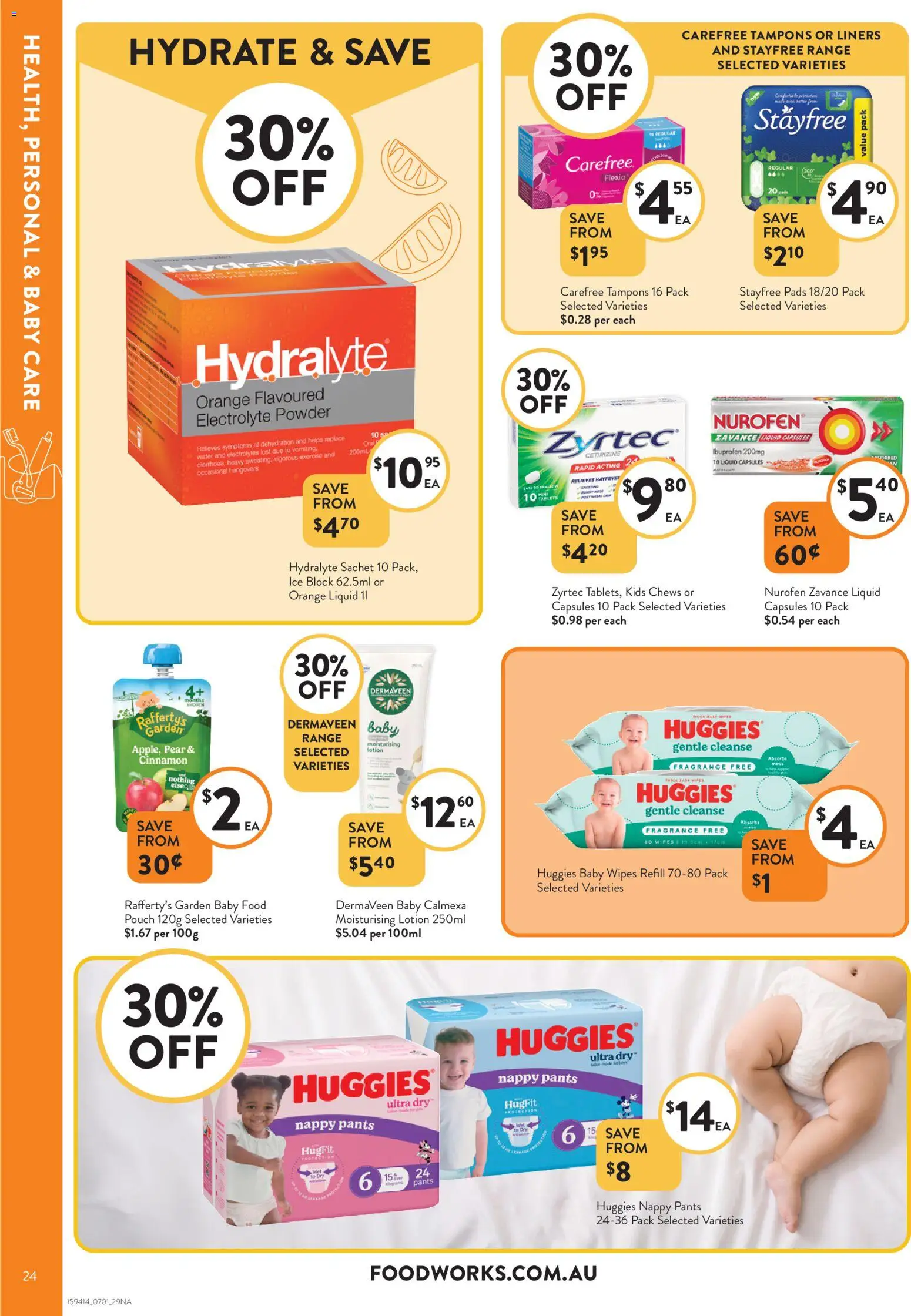 Foodworks catalogue - valid from 07.01.2026 | Page: 24 | Products: Powder, Pants, Pear, Tampons