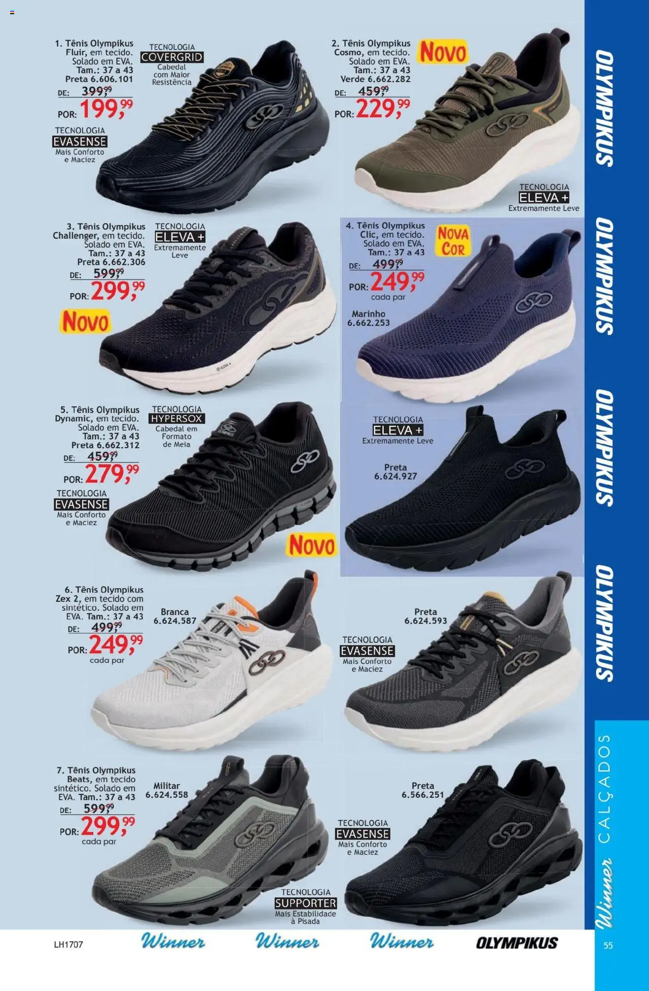 Quatro Estações Folheto - válido de 01.10.2025 | Página: 55 | Produtos: Tecido, Tênis
