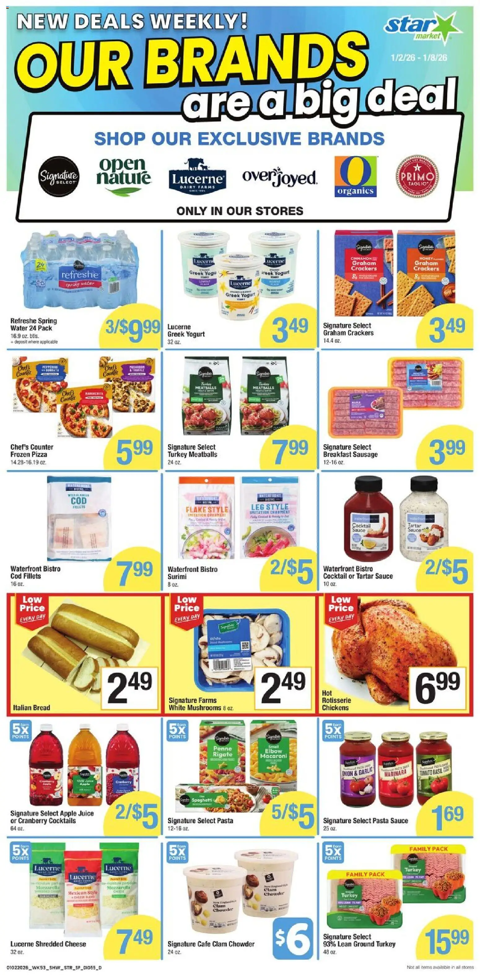 Star Market Weekly Ad - valid from 02.01.2026 | Page: 7 | Products: Yogurt, Pasta, Garlic, Onion