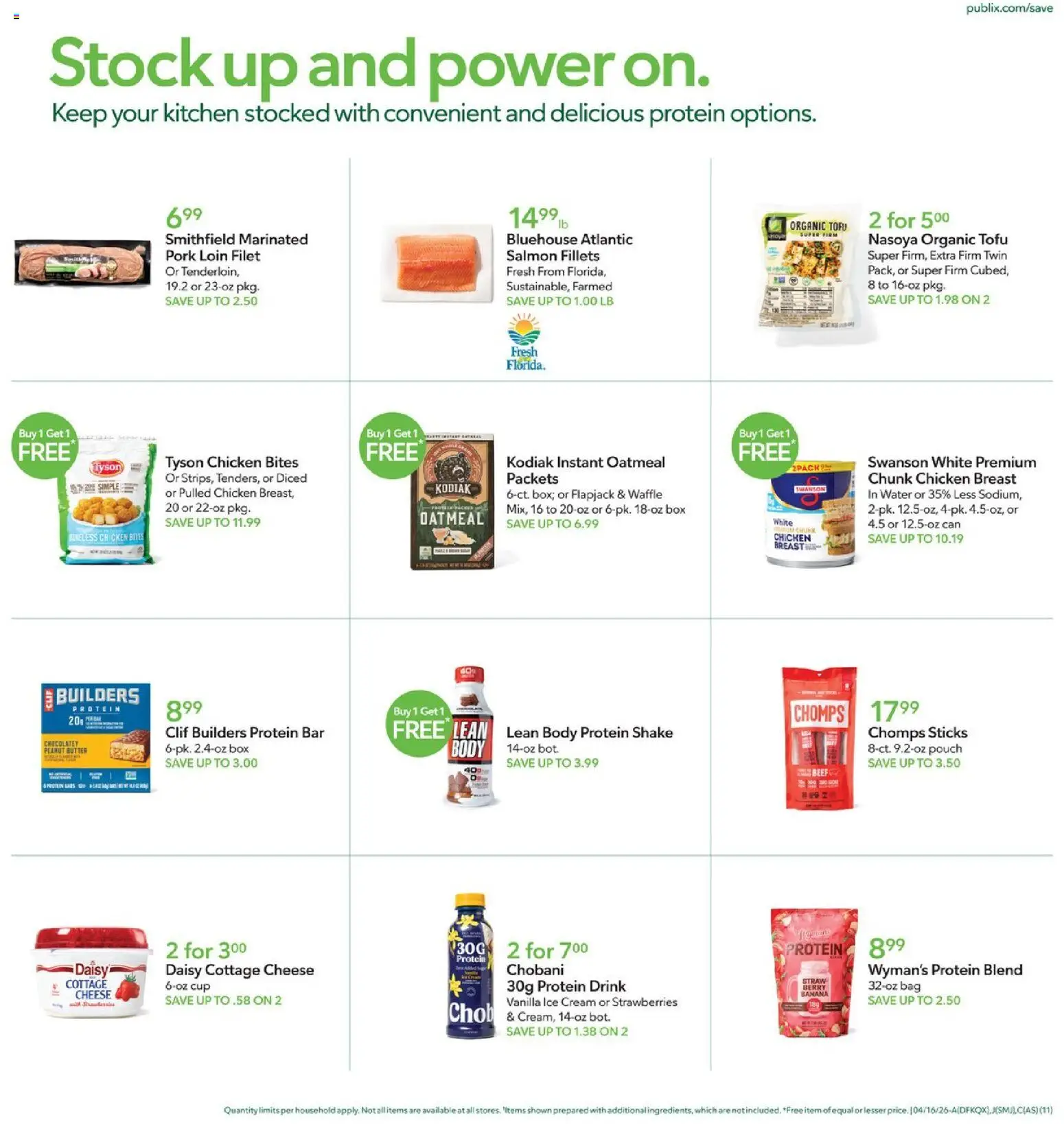 Publix Weekly Ad - valid from 15.04.2026 | Page: 11 | Products: Box, Cheese, Cottage cheese, Water