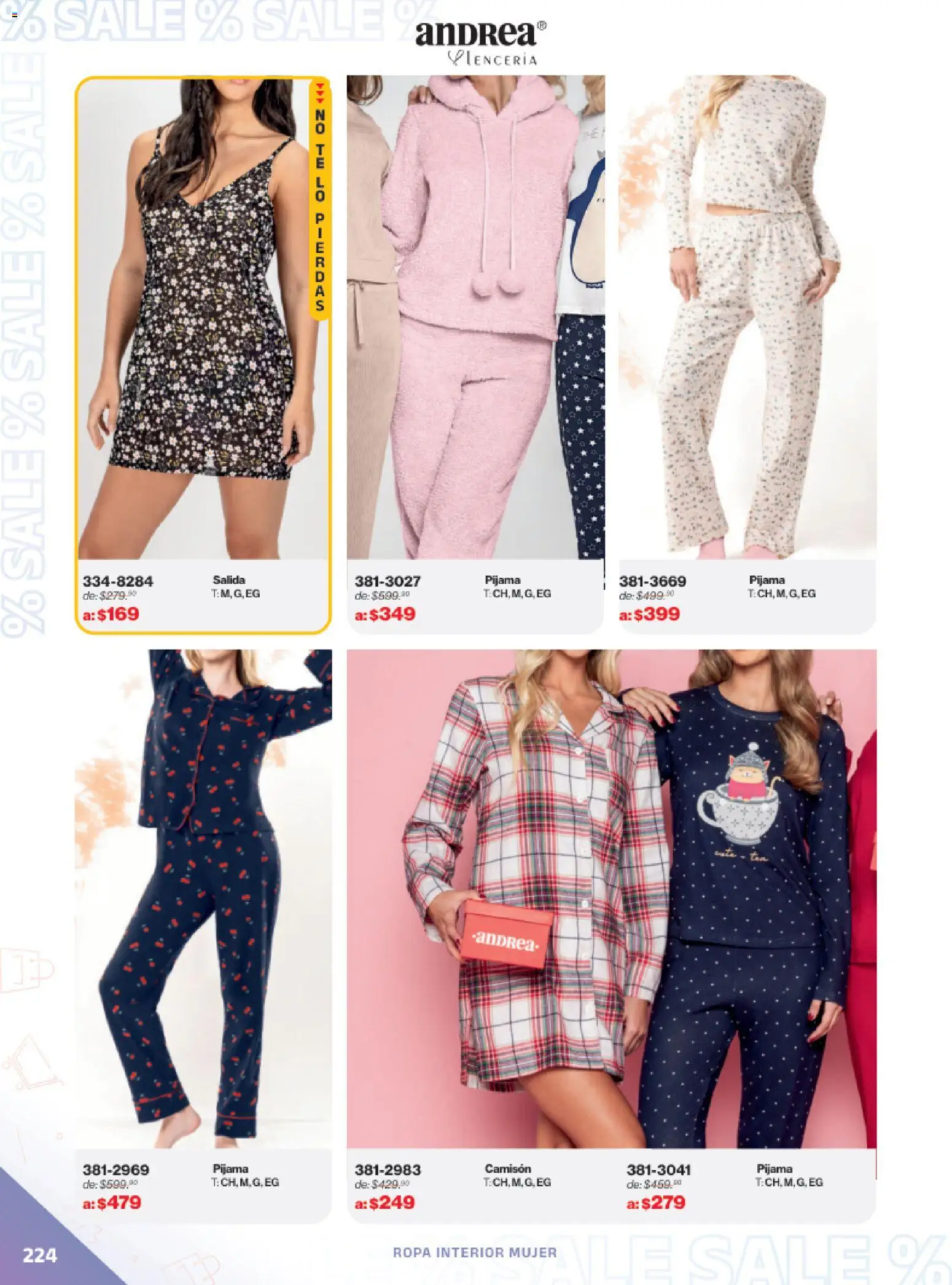Nuevas ofertas de Andrea válidas en toda la República Mexicana desde el 21.12.2025. ¡Encuentra las mejores ofertas en Andrea catálogo Outlet! | Página: 224 | Productos: Pijama, Ropa, Ropa interior, Camisón