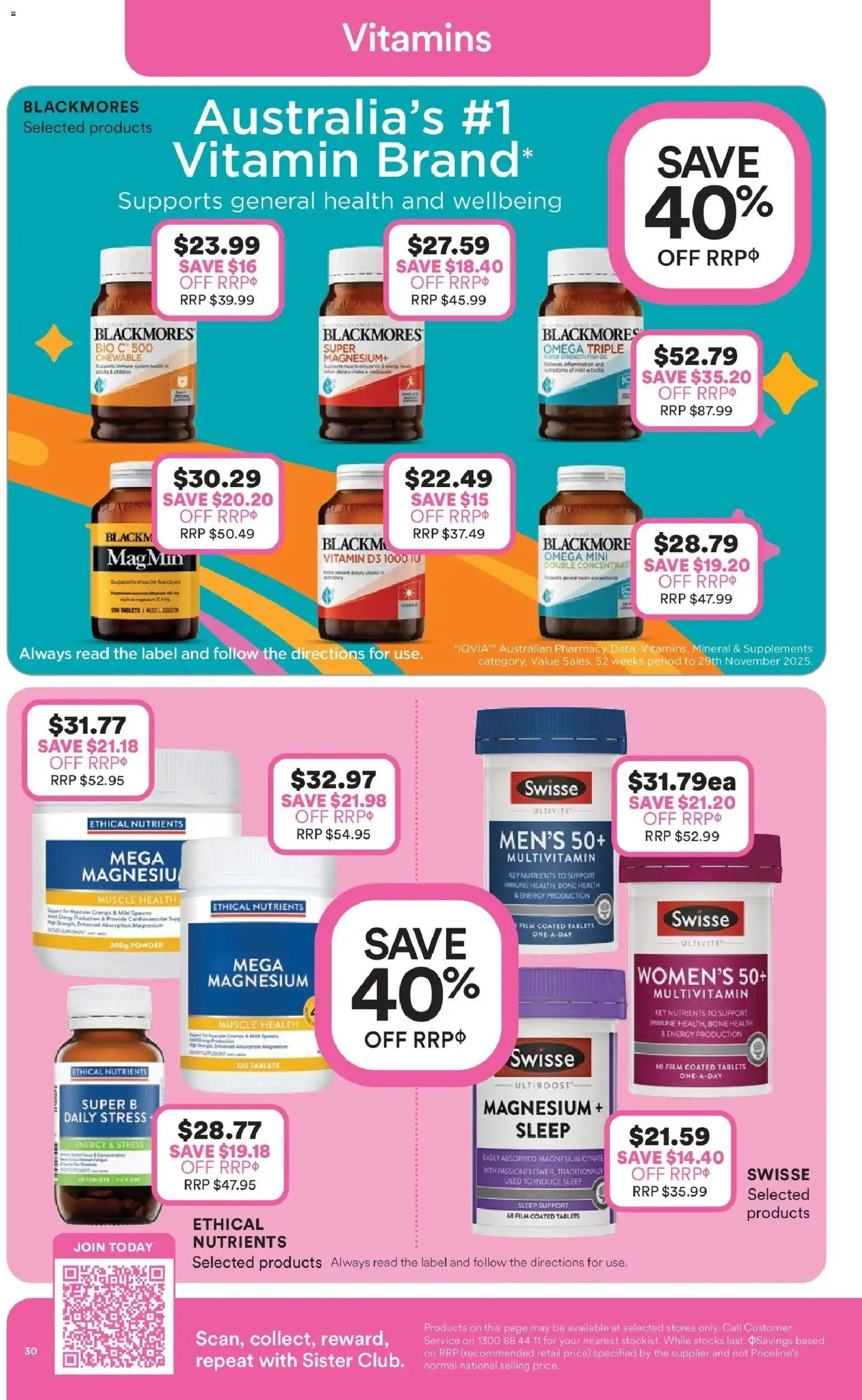 Priceline Pharmacy catalogue - valid from 04.03.2026 | Page: 30 | Products: Multivitamin, Nutrients, Tablets, Vitamin